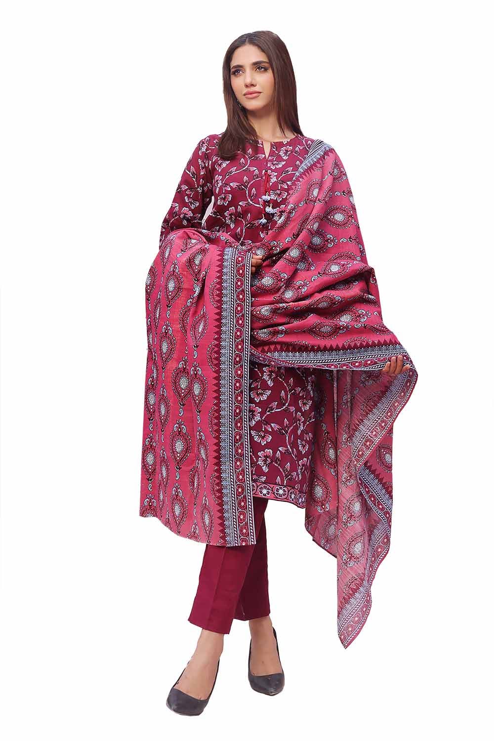 Gul Ahmed | Winter Collection 24 | Khaddar Suit SD-42133 by Gul Ahmed - Designer Dress - Type: Ladies Clothes - Available at Libayah - 100% Original