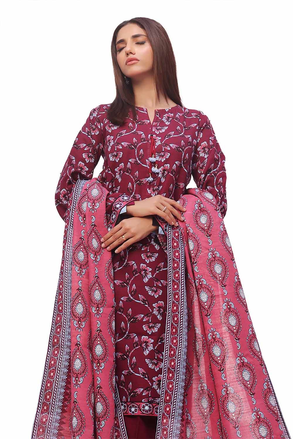 Gul Ahmed | Winter Collection 24 | Khaddar Suit SD-42133 by Gul Ahmed - Designer Dress - Type: Ladies Clothes - Available at Libayah - 100% Original