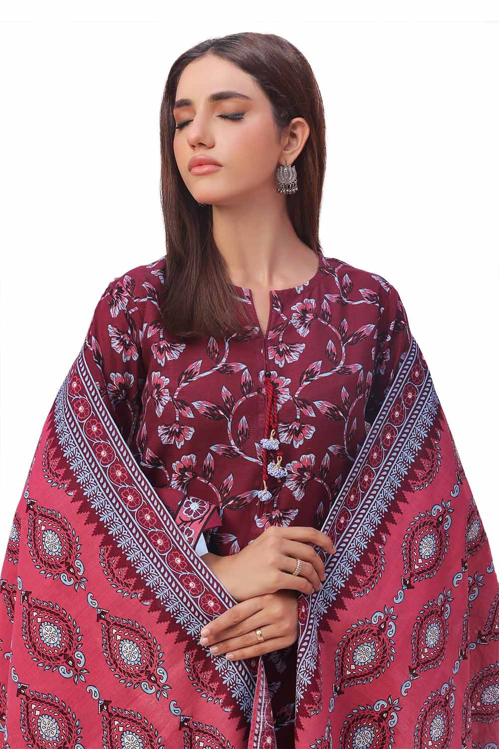 Gul Ahmed | Winter Collection 24 | Khaddar Suit SD-42133 by Gul Ahmed - Designer Dress - Type: Ladies Clothes - Available at Libayah - 100% Original