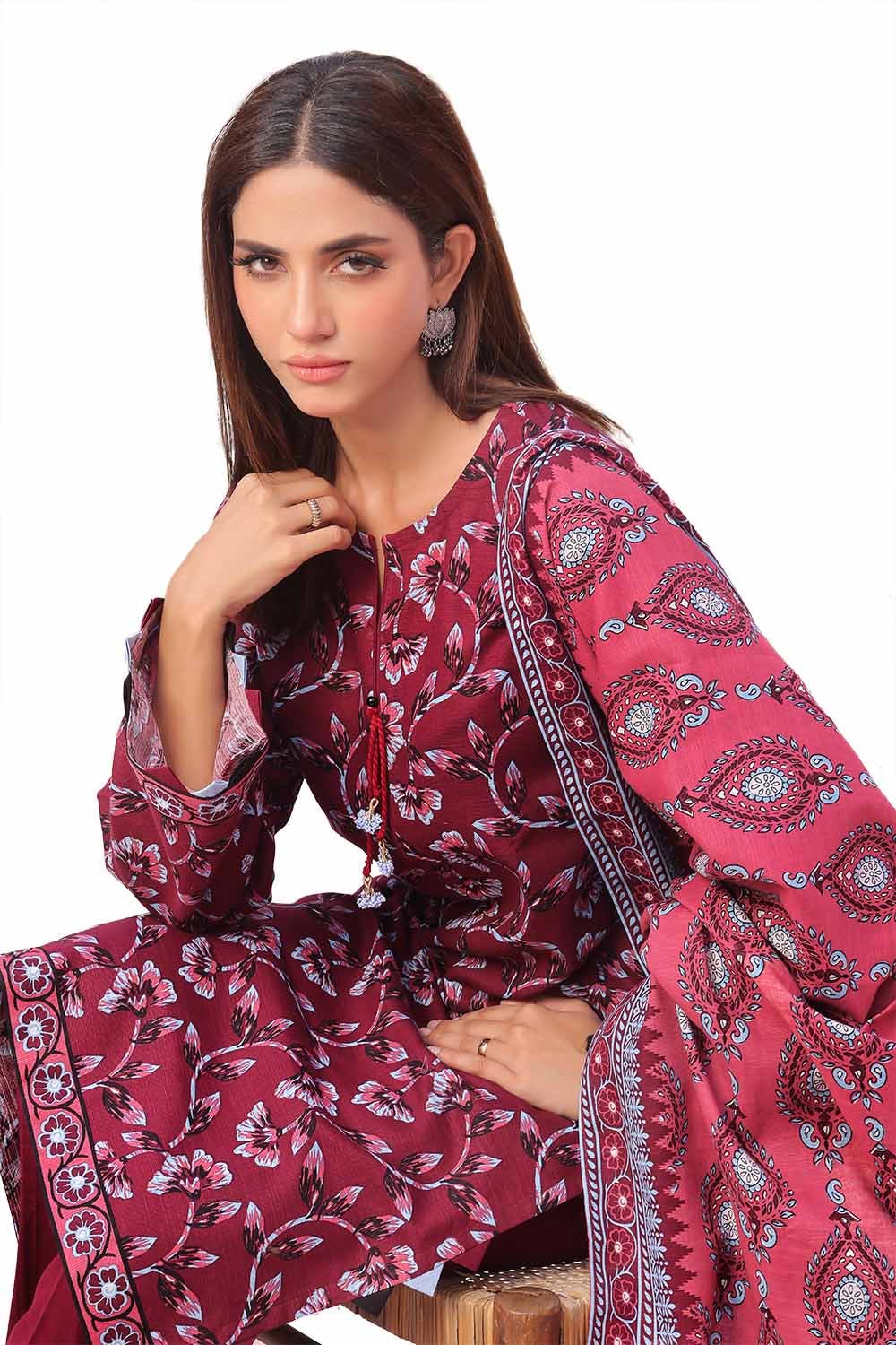 Gul Ahmed | Winter Collection 24 | Khaddar Suit SD-42133 by Gul Ahmed - Designer Dress - Type: Ladies Clothes - Available at Libayah - 100% Original