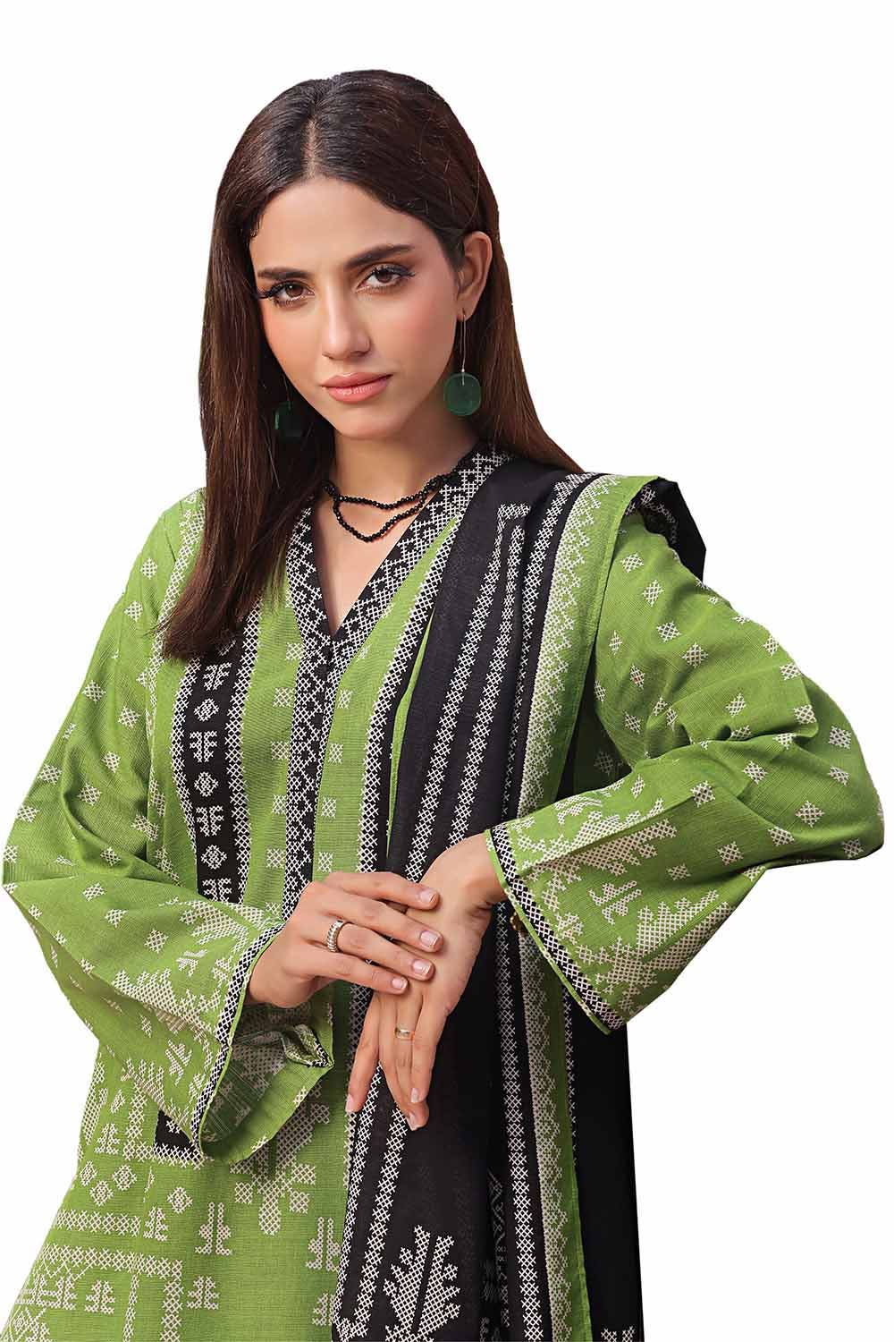 Gul Ahmed | Winter Collection 24 | Khaddar Suit SD-42134 by Gul Ahmed - Designer Dress - Type: Ladies Clothes - Available at Libayah - 100% Original