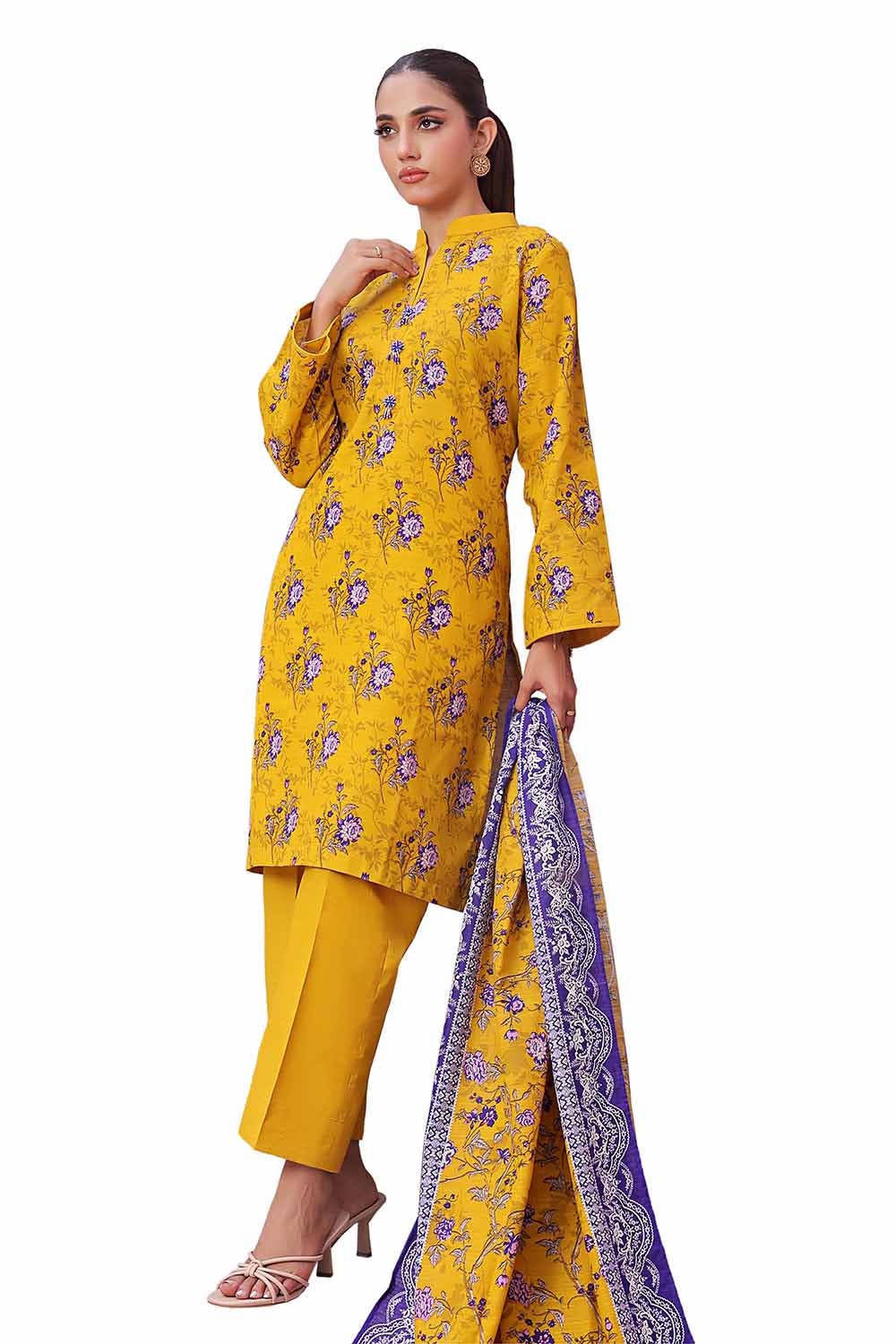 Gul Ahmed | Winter Collection 24 | Khaddar Suit SD-42136 by Gul Ahmed - Designer Dress - Type: Ladies Clothes - Available at Libayah - 100% Original