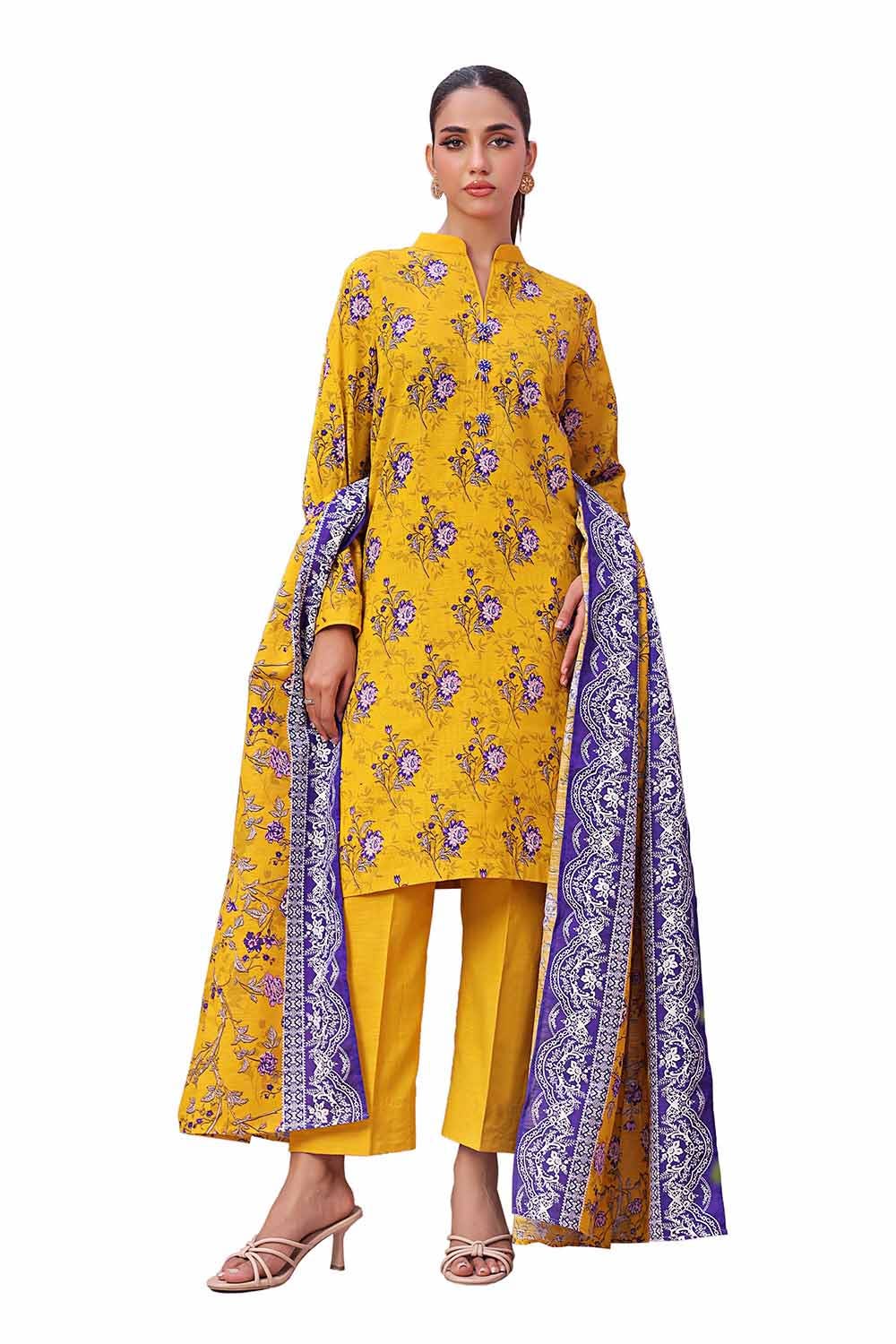 Gul Ahmed | Winter Collection 24 | Khaddar Suit SD-42136 by Gul Ahmed - Designer Dress - Type: Ladies Clothes - Available at Libayah - 100% Original