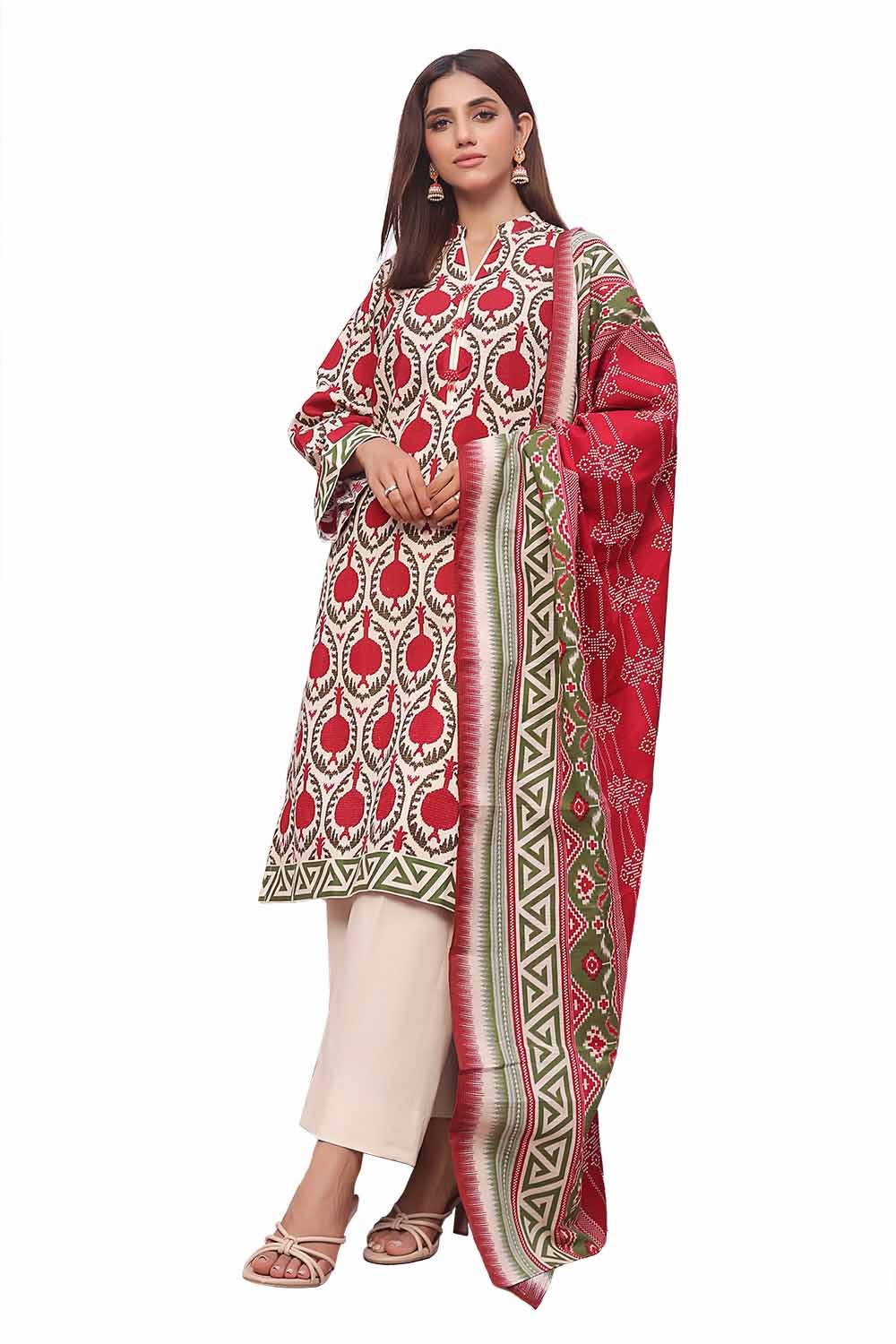 Gul Ahmed | Winter Collection 24 | Khaddar Suit SD-42140 by Gul Ahmed - Designer Dress - Type: Ladies Clothes - Available at Libayah - 100% Original