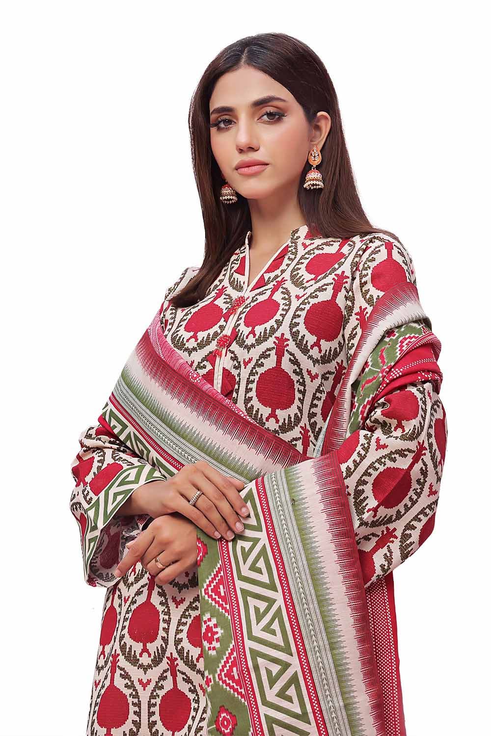 Gul Ahmed | Winter Collection 24 | Khaddar Suit SD-42140 by Gul Ahmed - Designer Dress - Type: Ladies Clothes - Available at Libayah - 100% Original