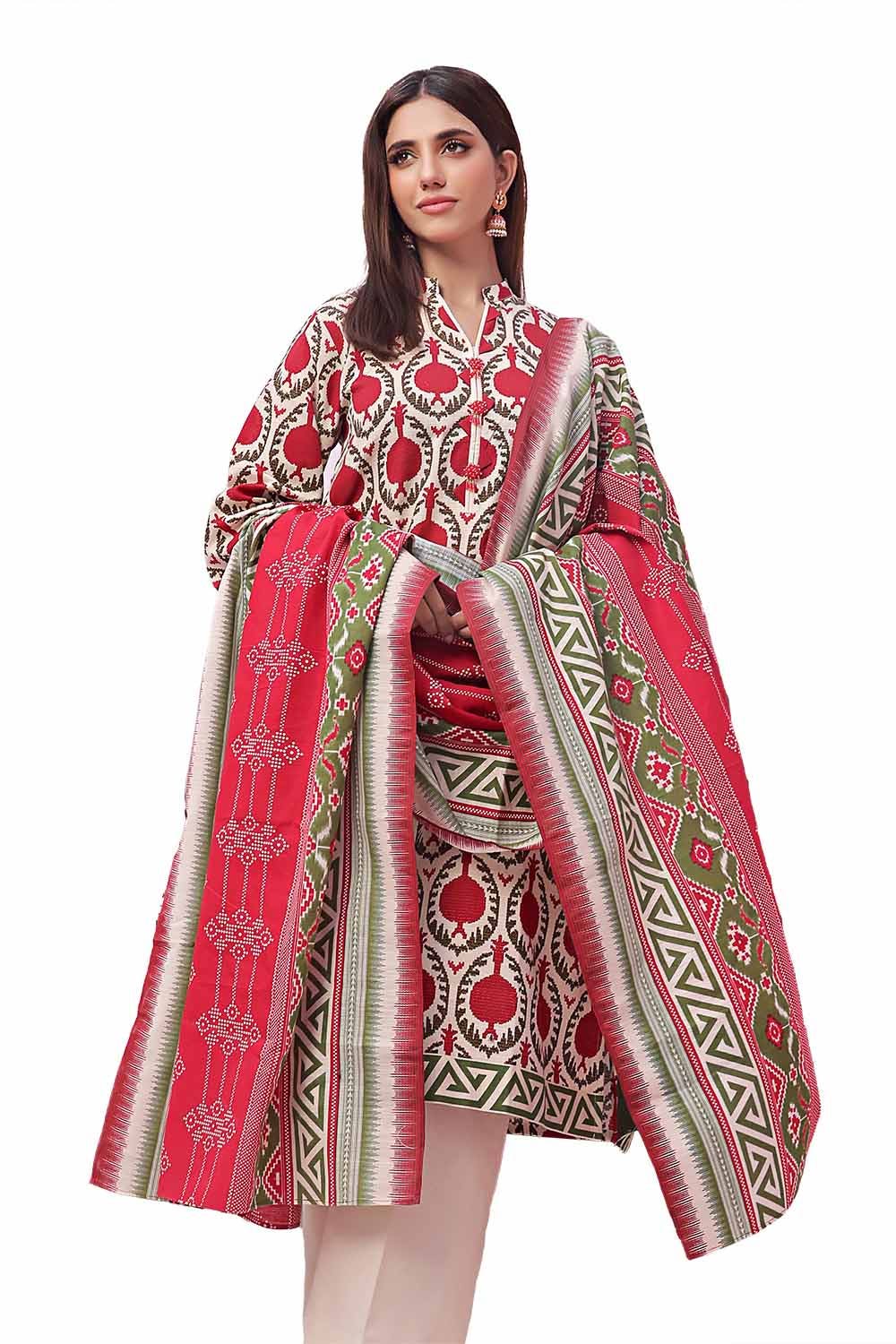 Gul Ahmed | Winter Collection 24 | Khaddar Suit SD-42140 by Gul Ahmed - Designer Dress - Type: Ladies Clothes - Available at Libayah - 100% Original
