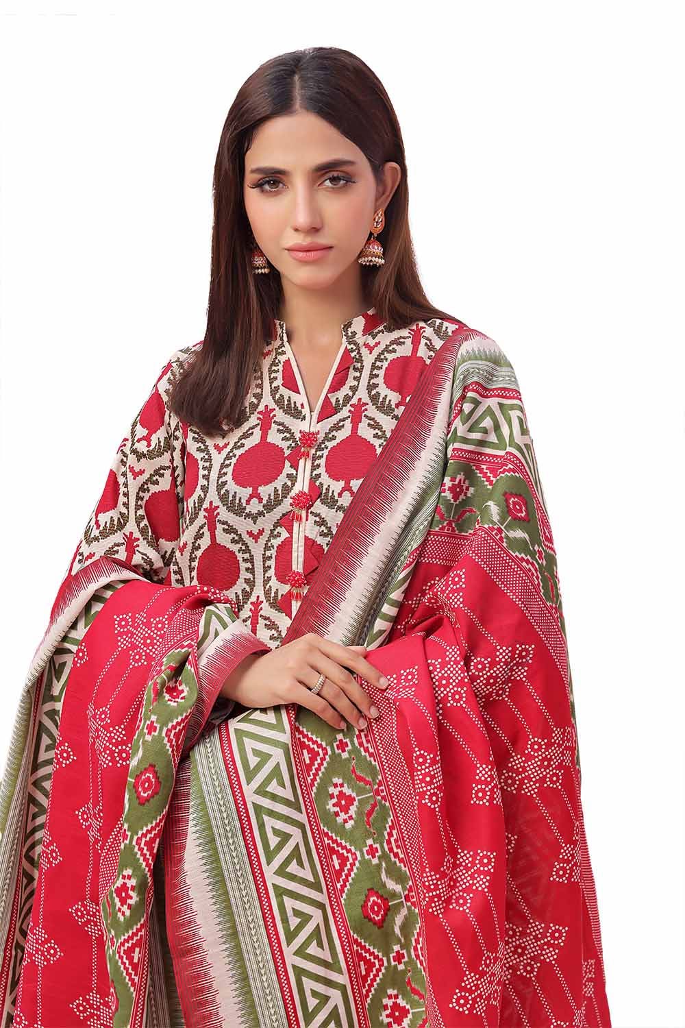 Gul Ahmed | Winter Collection 24 | Khaddar Suit SD-42140 by Gul Ahmed - Designer Dress - Type: Ladies Clothes - Available at Libayah - 100% Original