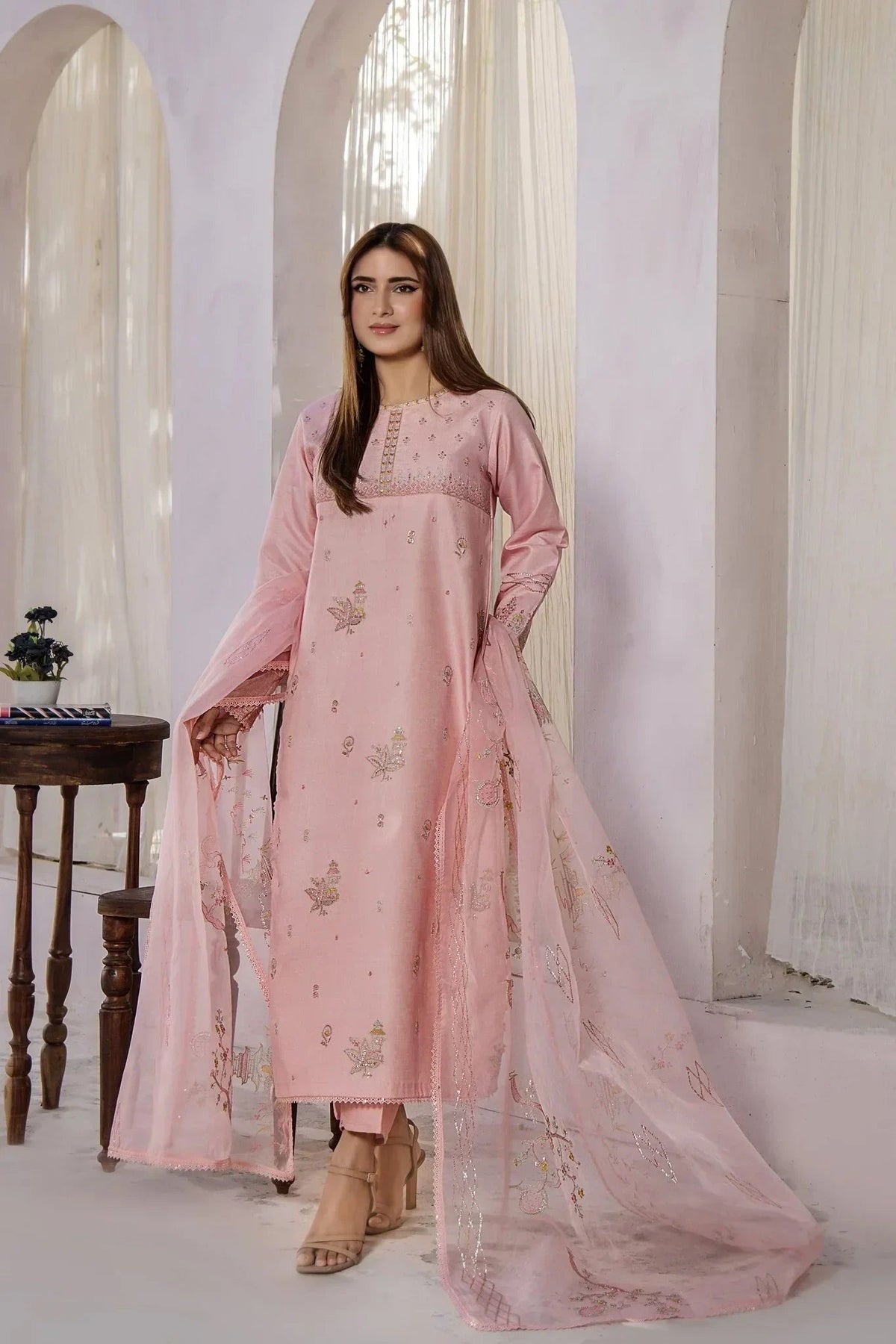 SEA PEARL – authentic Pakistani dress from the Rajwani Sohani Casual Pret collection for women in the UK