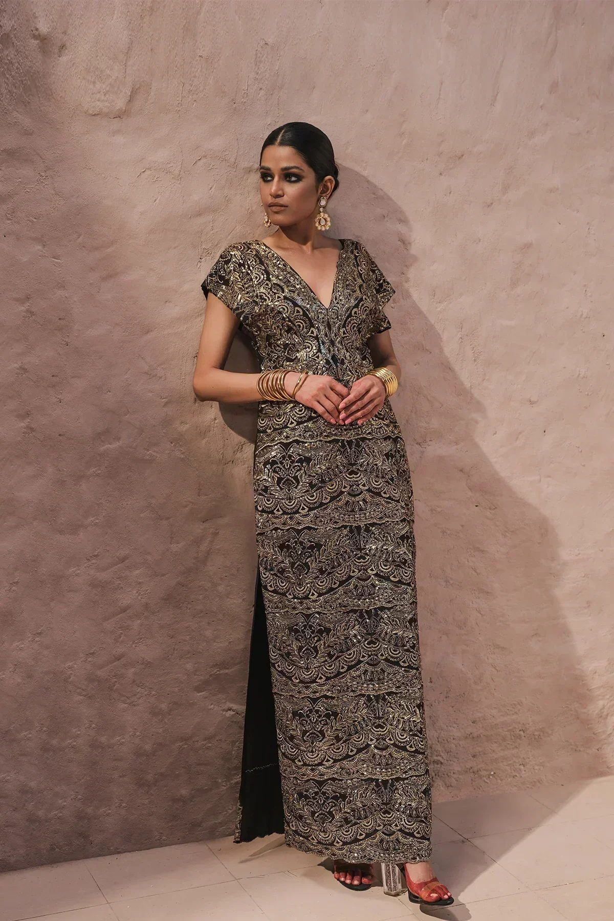 Erum Khan | Shab Siyah 23 | Seraab by Erum Khan - Designer Dress  - Type : Wedding Dress - Available at Libayah - 100% Original 