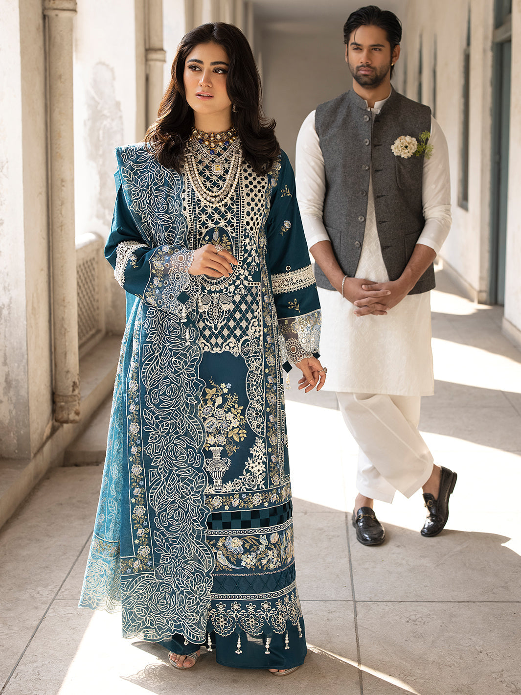 Mahnur | Mahrukh Luxury Lawn 24 | SERENE by Mahnur - Designer Dress - Type: Ladies Clothes - Available at Libayah - 100% Original