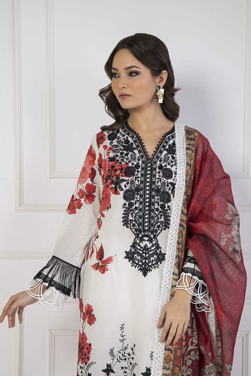 Shamaeel Ansari | Lawn 24 | LV114 by Shamaeel Ansari - Designer Dress - Type: Ladies Clothes - Available at Libayah - 100% Original