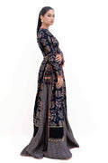 Gul Ahmed | Winter Collection 24 | Gold Printed Polyestor Suit with Printed Sequins Stripe Dupatta SP-42045 by Gul Ahmed - Designer Dress - Type: Ladies Clothes - Available at Libayah - 100% Original