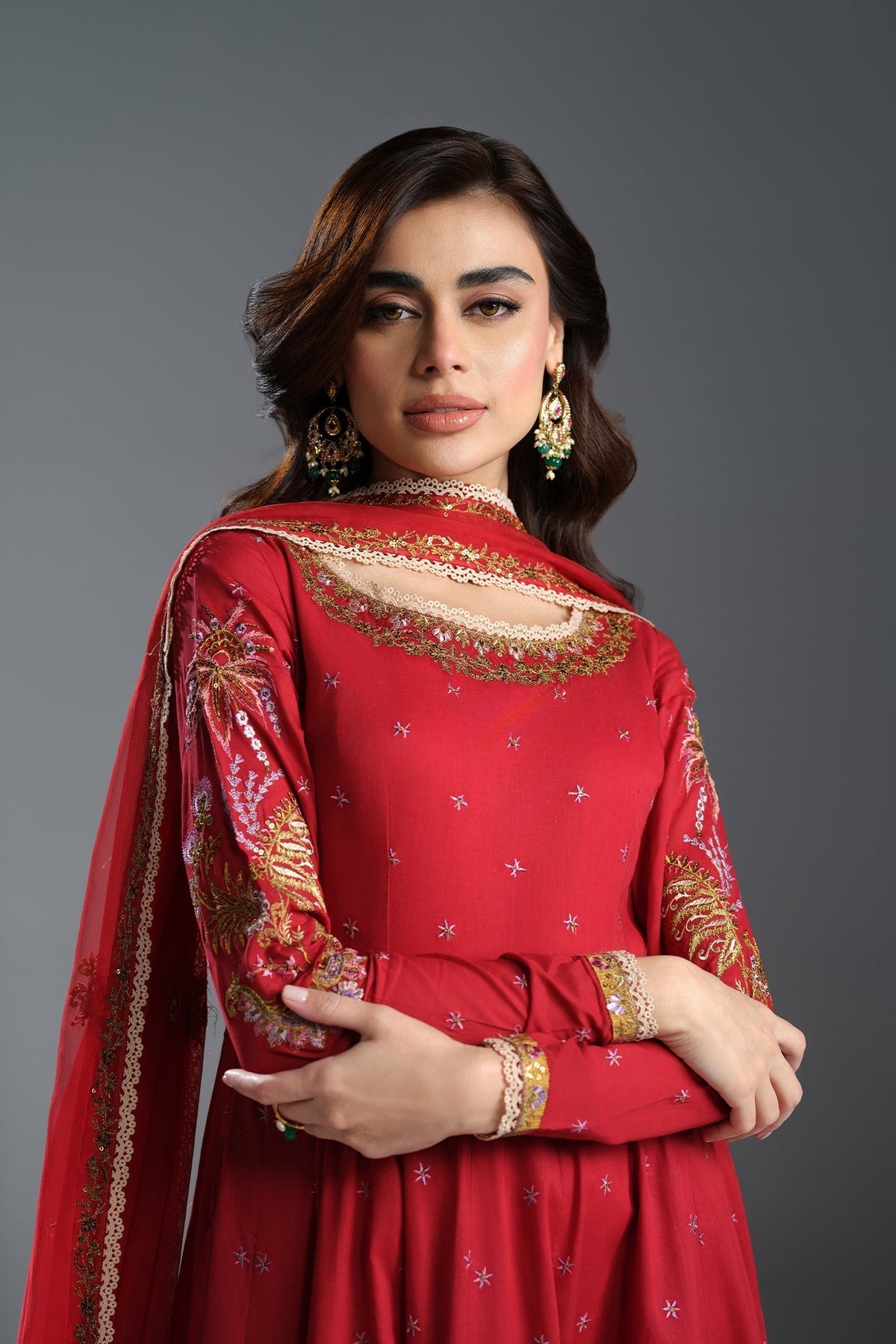 Fahad Hussayn | Pehra Luxury Pret 24 | SPIRE by Fahad Hussayn - Designer Dress - Type: Ladies Clothes - Available at Libayah - 100% Original