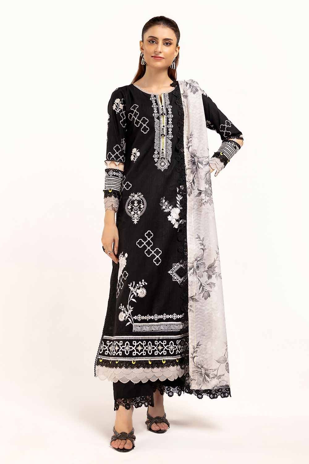 Gul Ahmed | Winter Collection 24 | Zari Jacquard Dupatta ST-42010 by Gul Ahmed - Designer Dress - Type: Ladies Clothes - Available at Libayah - 100% Original