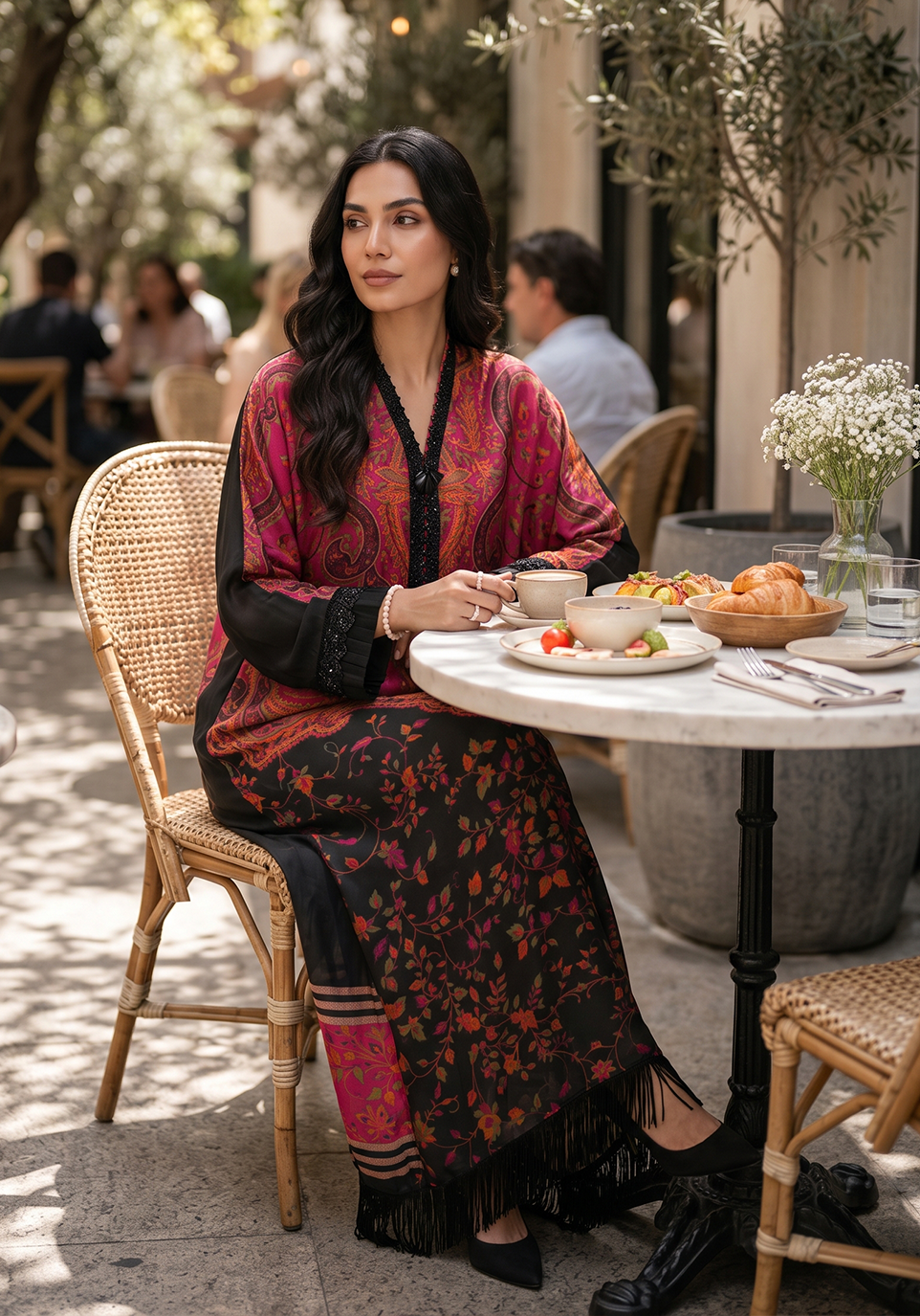 Zarqash | Silk Edit 26 | Crimson Caravan by Zarqash - Designer Dress  - Type : Ladies Clothes - Available at Libayah - 100% Original 