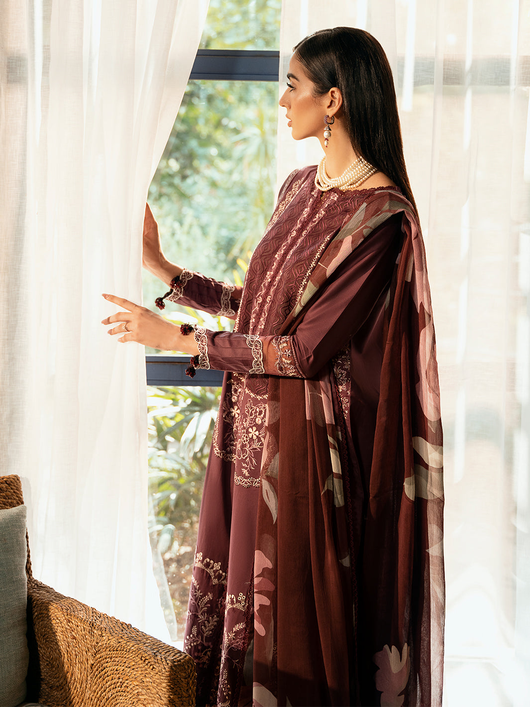 Izel | Dastak Luxury Lawn | TABEER by Izel - Designer Dress - Type: Ladies Clothes - Available at Libayah - 100% Original