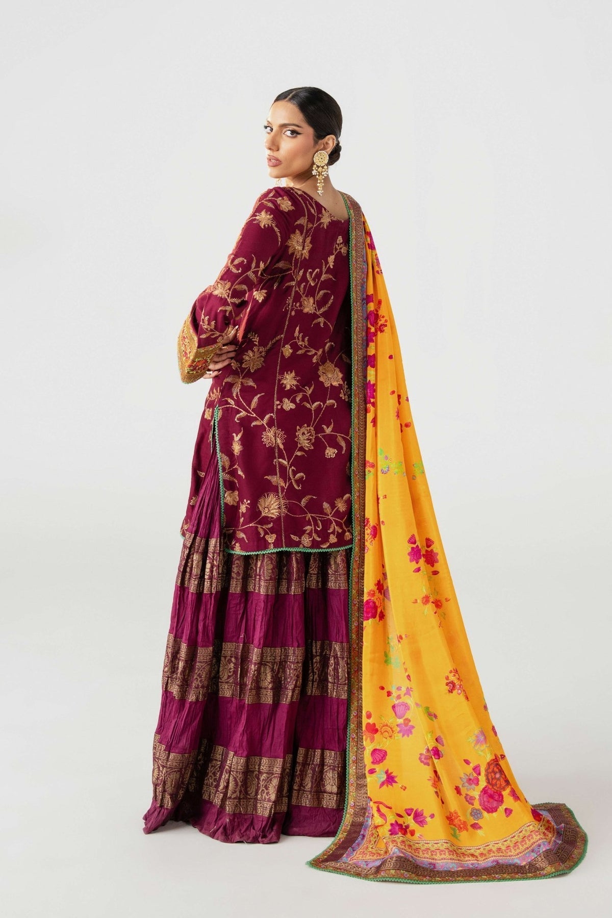 Fahad Hussayn | Jalsa Ghar | Tojis by Fahad Hussayn - Designer Dress - Type: Ladies Clothes - Available at Libayah - 100% Original