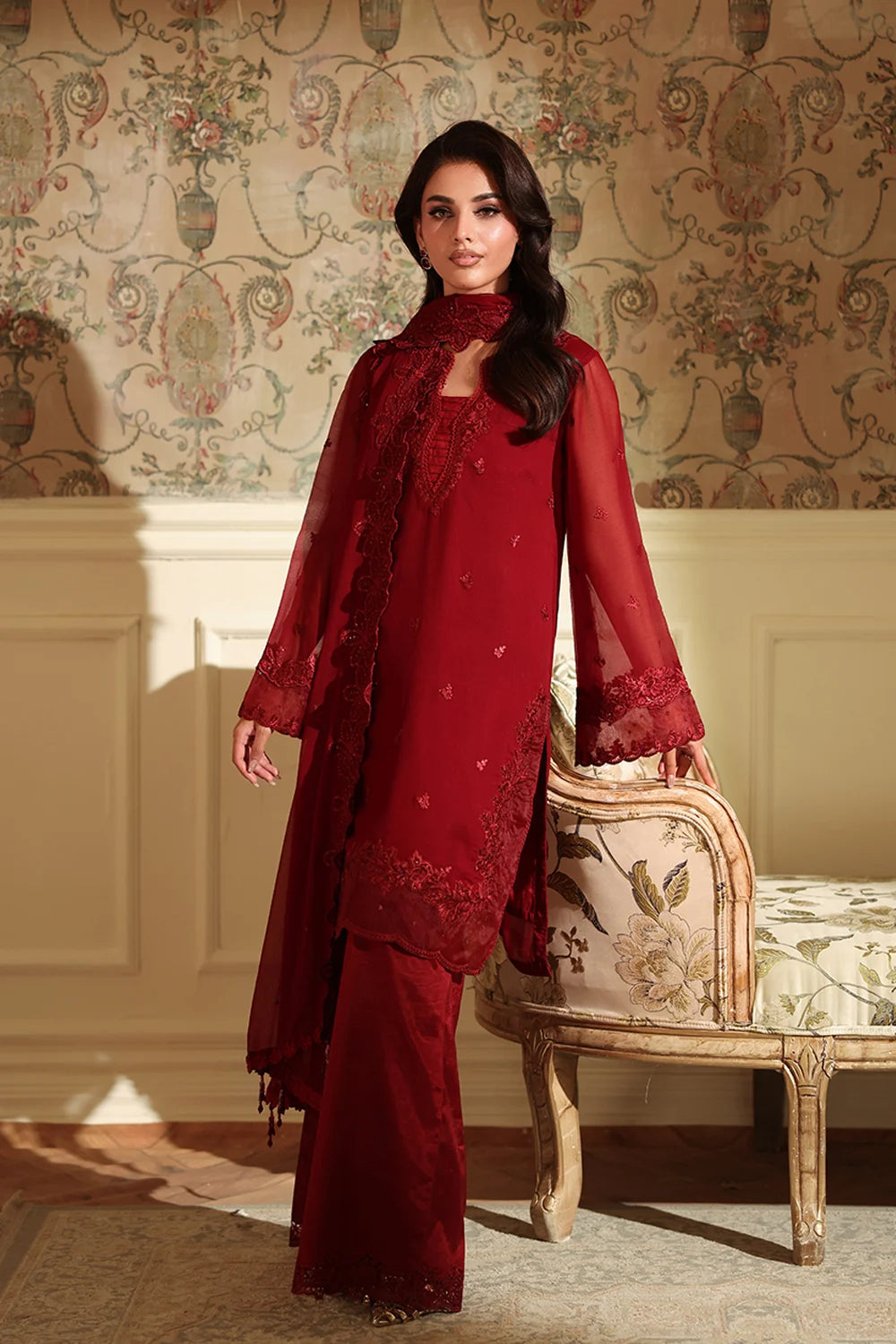 Cherry Veil – authentic Pakistani dress from the Azure Ensembles collection for women in the UK
