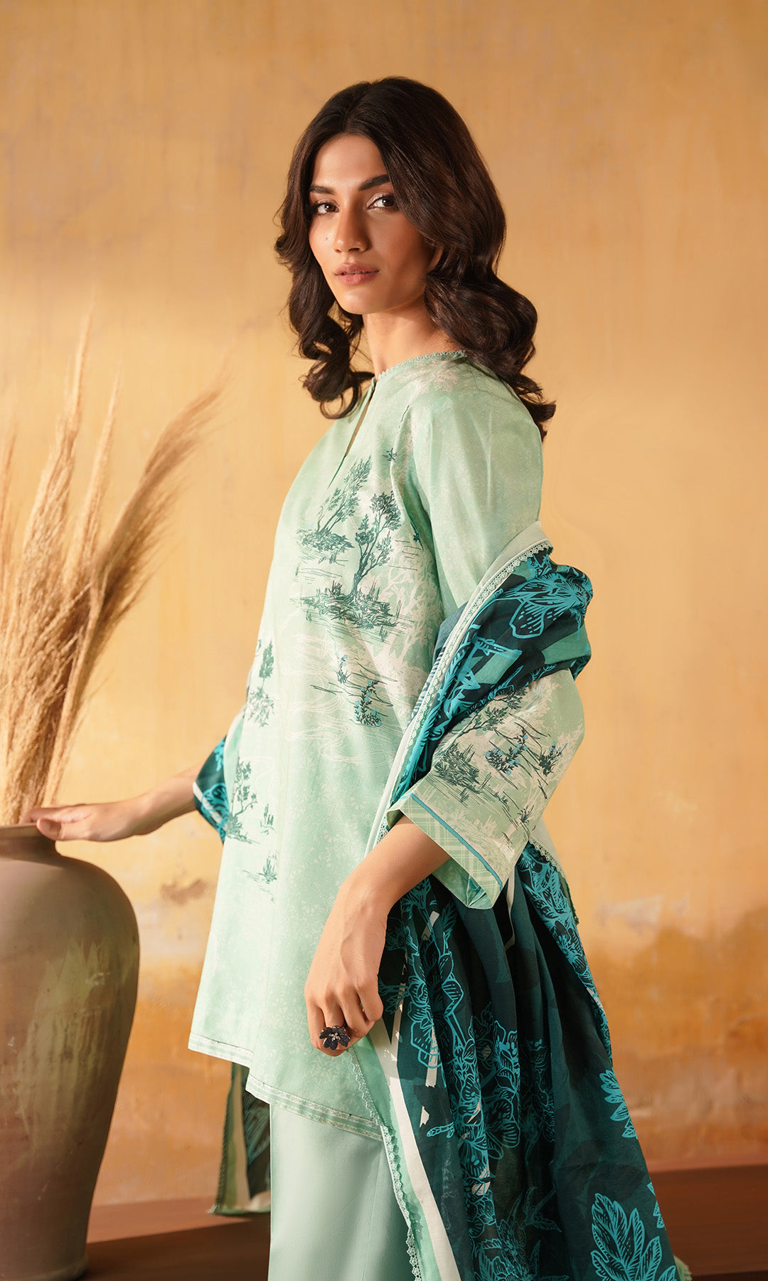 Sahar | Selene Vol 2 | Celadon Bloom by Sahar - Designer Dress - Type: Ladies Clothes - Available at Libayah - 100% Original