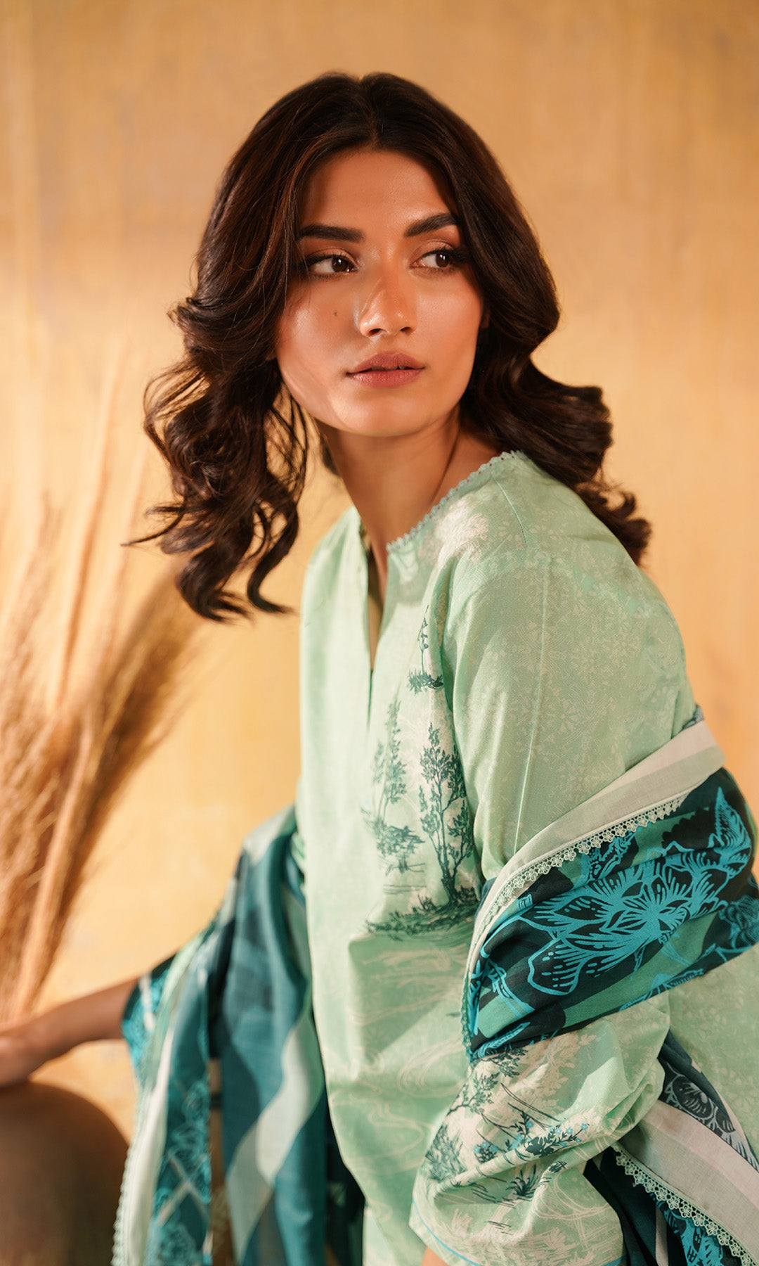 Sahar | Selene Vol 2 | Celadon Bloom by Sahar - Designer Dress - Type: Ladies Clothes - Available at Libayah - 100% Original