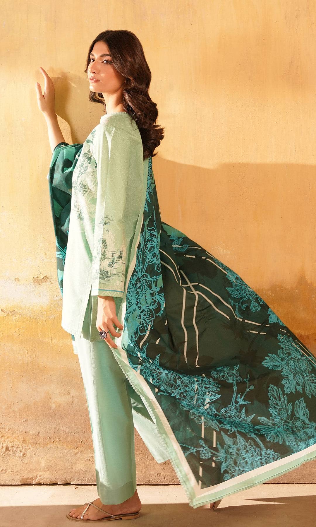 Sahar | Selene Vol 2 | Celadon Bloom by Sahar - Designer Dress - Type: Ladies Clothes - Available at Libayah - 100% Original