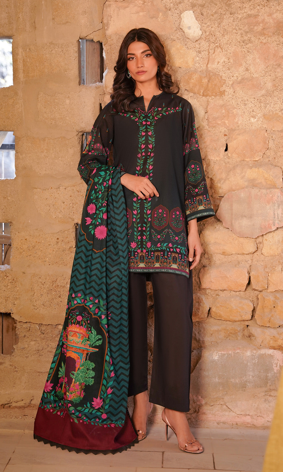 Sahar | Selene Vol 2 | Monochrome Bloom by Sahar - Designer Dress - Type: Ladies Clothes - Available at Libayah - 100% Original