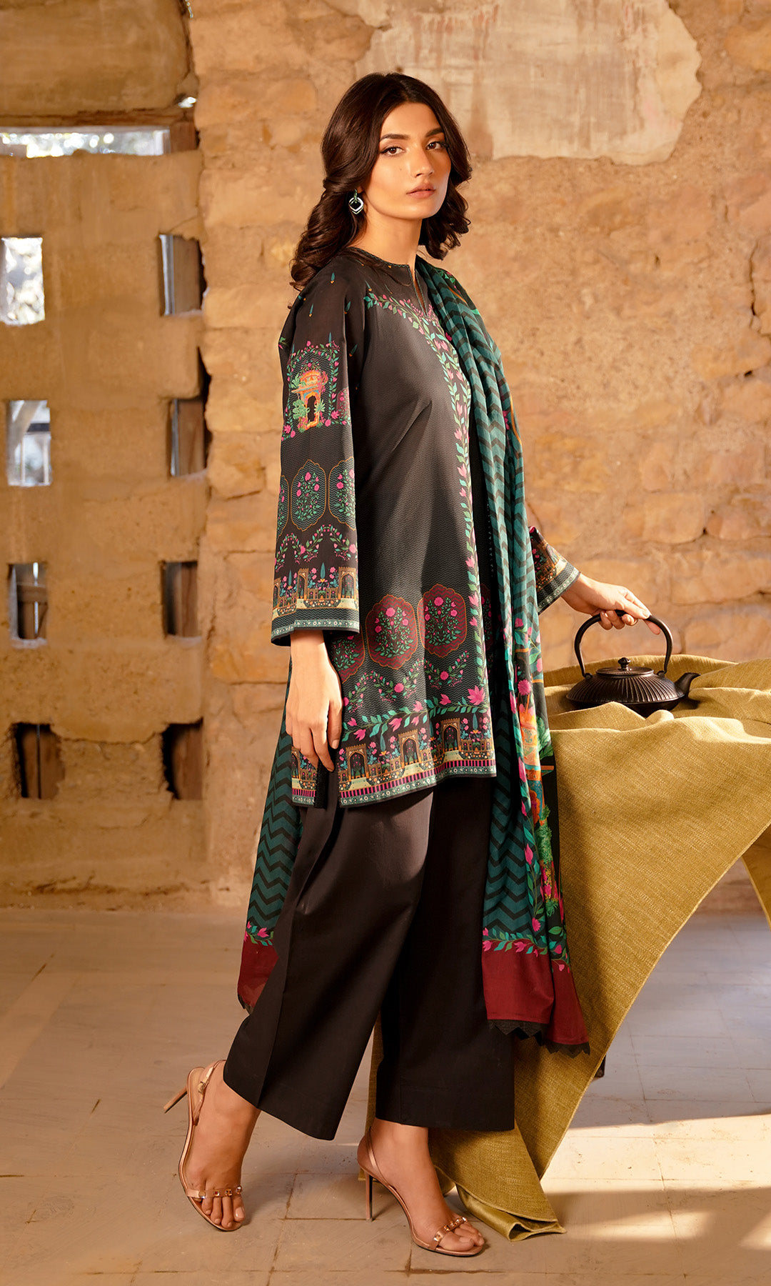 Sahar | Selene Vol 2 | Monochrome Bloom by Sahar - Designer Dress - Type: Ladies Clothes - Available at Libayah - 100% Original