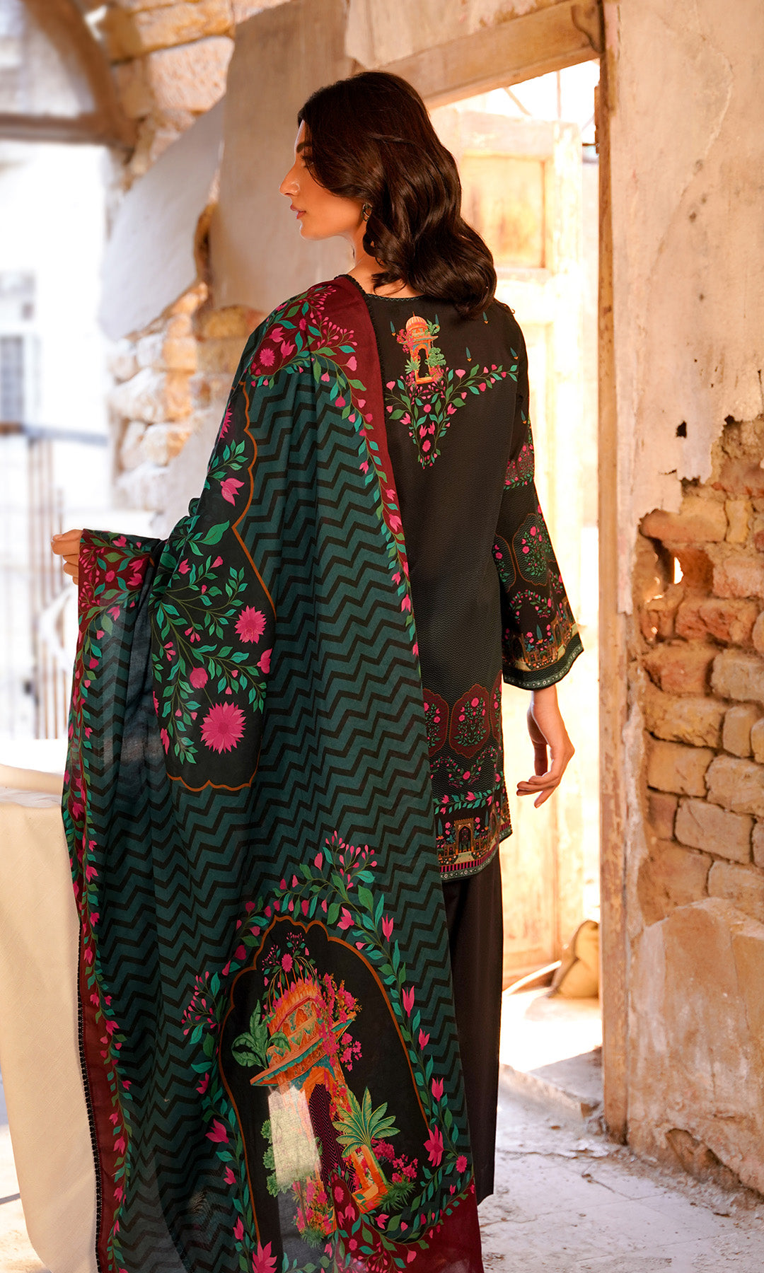 Sahar | Selene Vol 2 | Monochrome Bloom by Sahar - Designer Dress - Type: Ladies Clothes - Available at Libayah - 100% Original