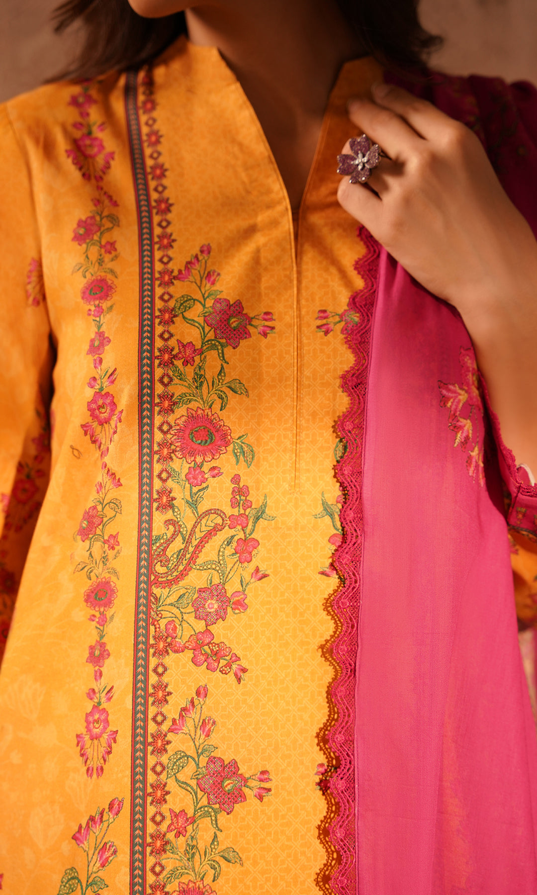 Sahar | Selene Vol 2 | Marigold Magenta by Sahar - Designer Dress - Type: Ladies Clothes - Available at Libayah - 100% Original
