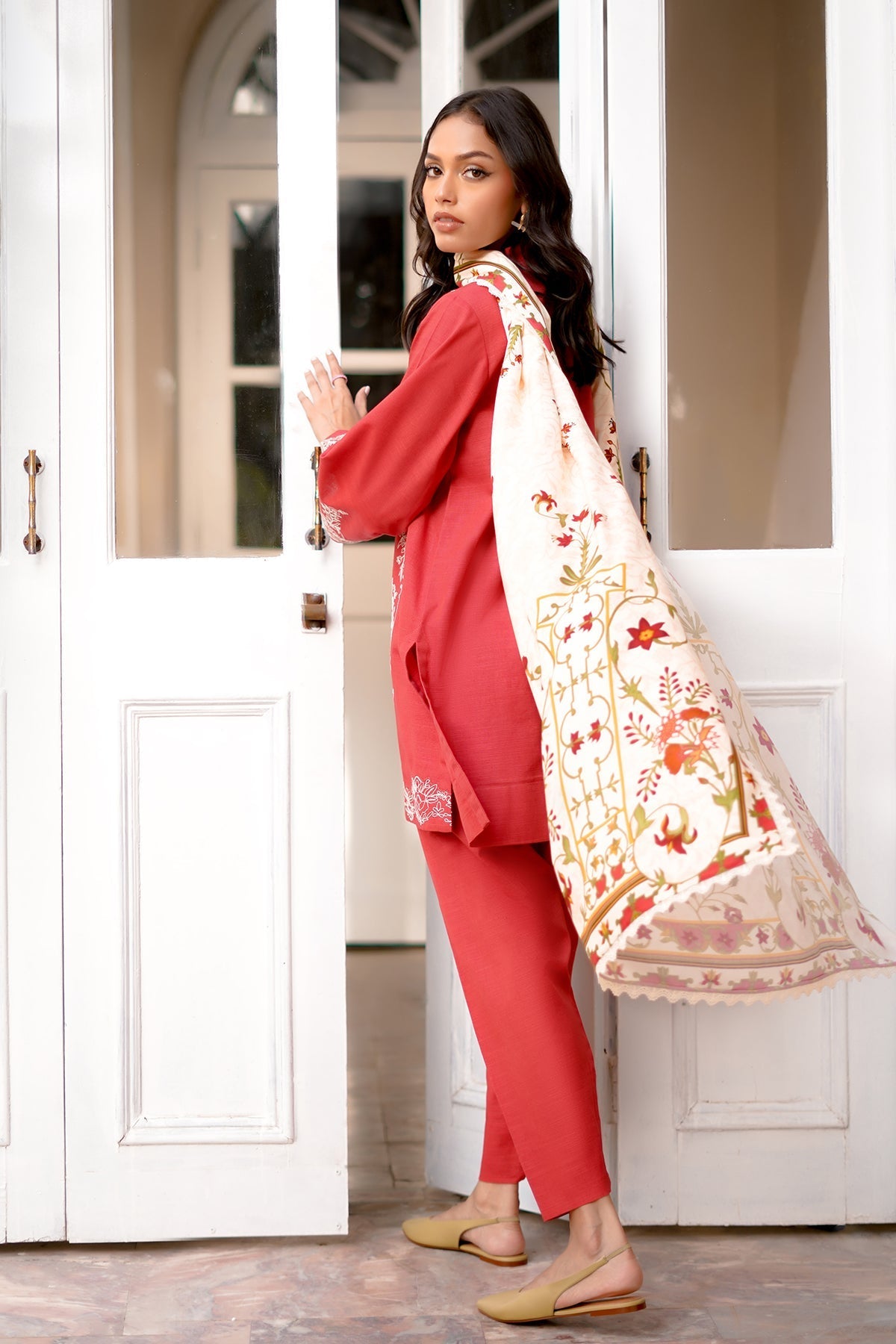 Sahar | Autumn Winter 2024 | Sunset Rust by Sahar - Designer Dress - Type: Ladies Clothes - Available at Libayah - 100% Original