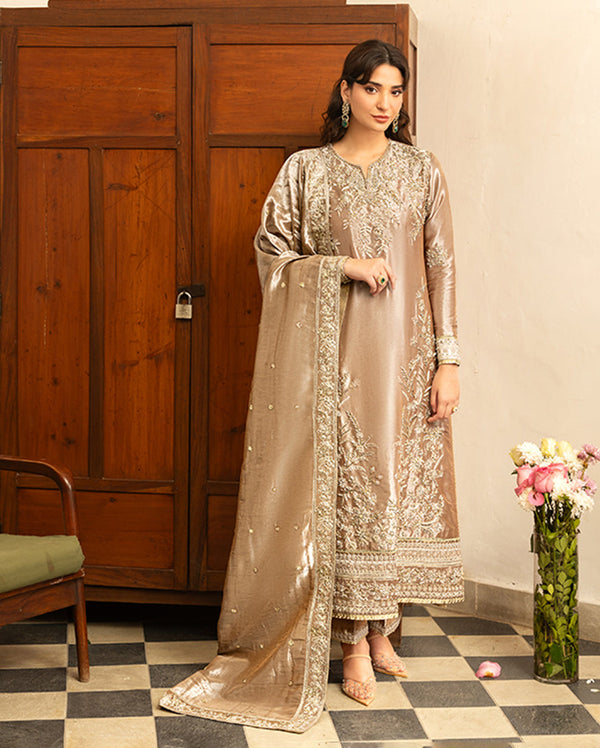 Mushq | Sunehri Lama Silk | Uswah by Mushq - Designer Dress  - Type : Ladies Clothes - Available at Libayah - 100% Original 
