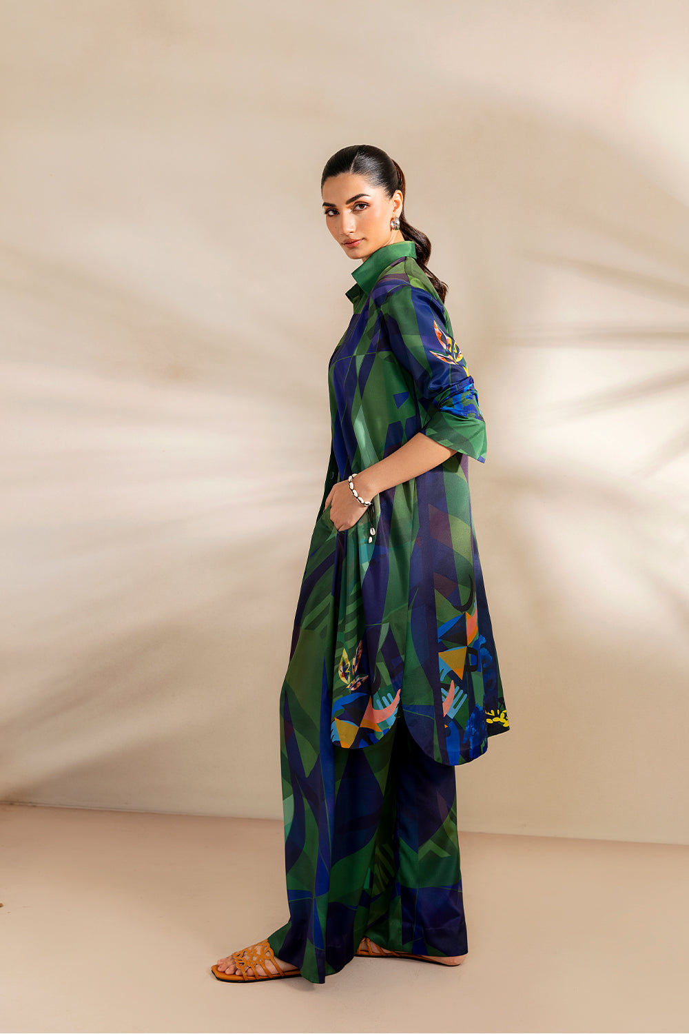 SHORELINE SERENADE - SRSP-25-08 – authentic Pakistani dress from the Saira Rizwan Silk Coords 25 collection for women in the UK.