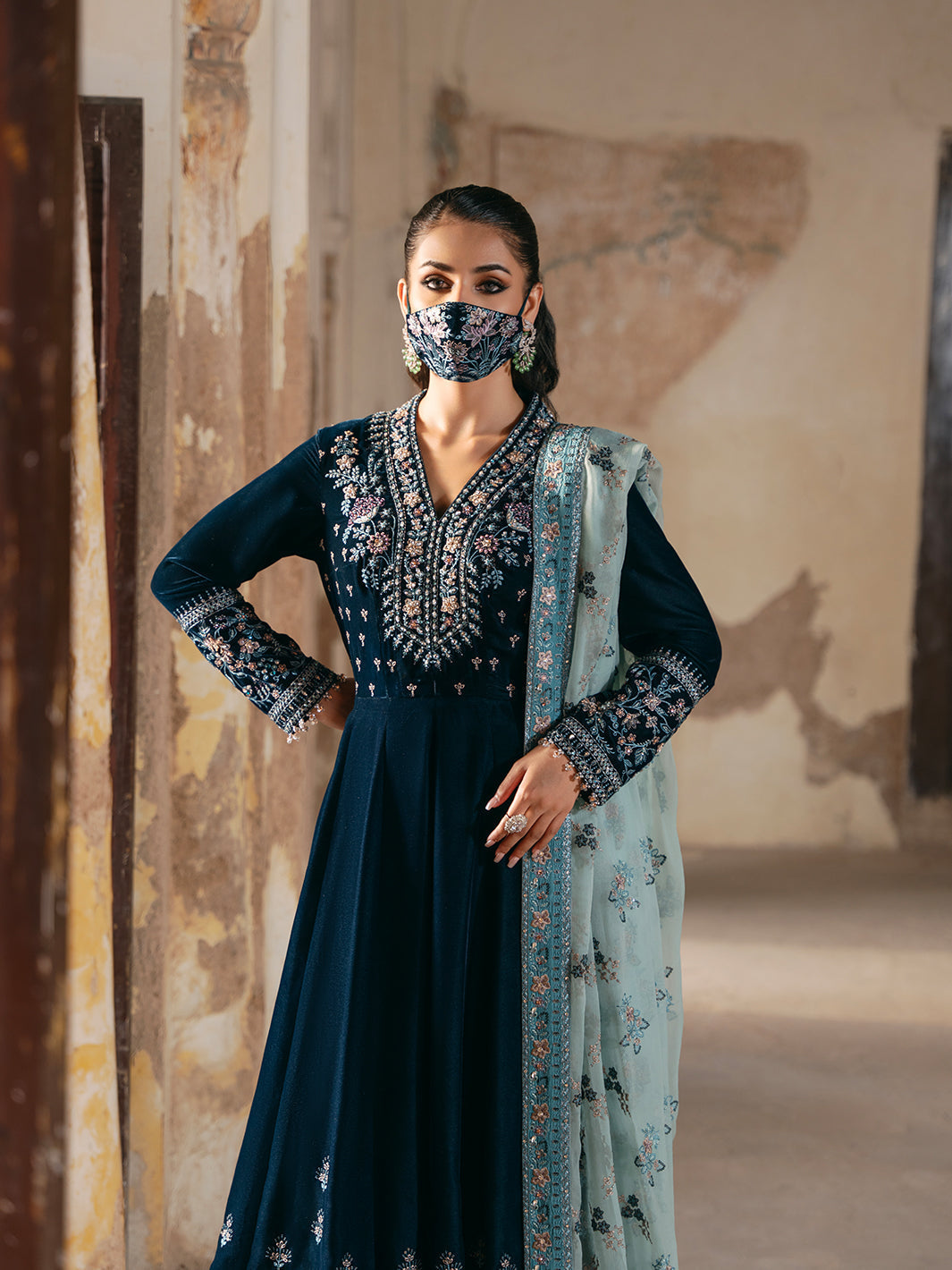 Flossie | Siara Velvet Formals | V-101 by Flossie - Designer Dress - Type: Ladies Clothes - Available at Libayah - 100% Original