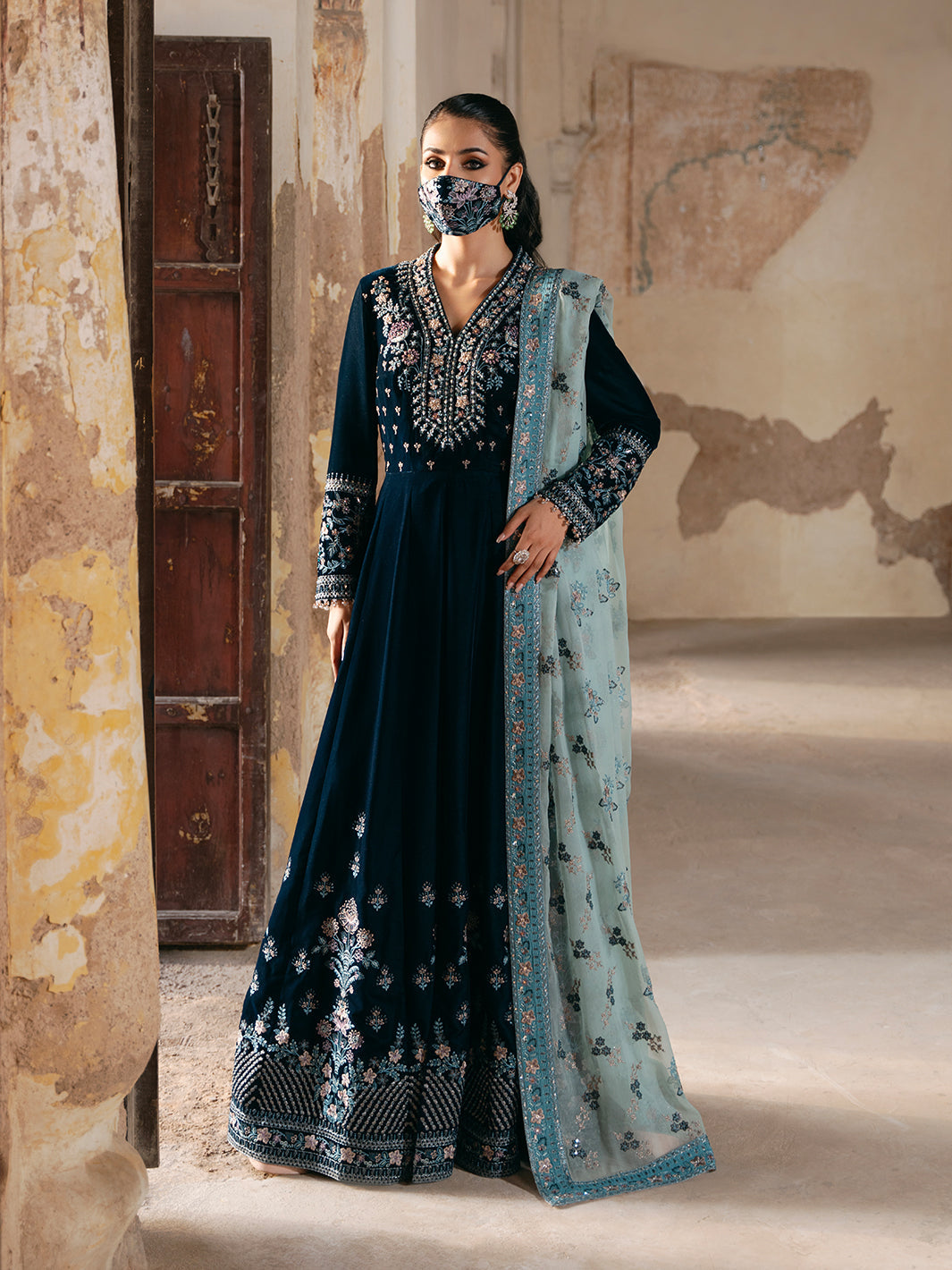 Flossie | Siara Velvet Formals | V-101 by Flossie - Designer Dress - Type: Ladies Clothes - Available at Libayah - 100% Original