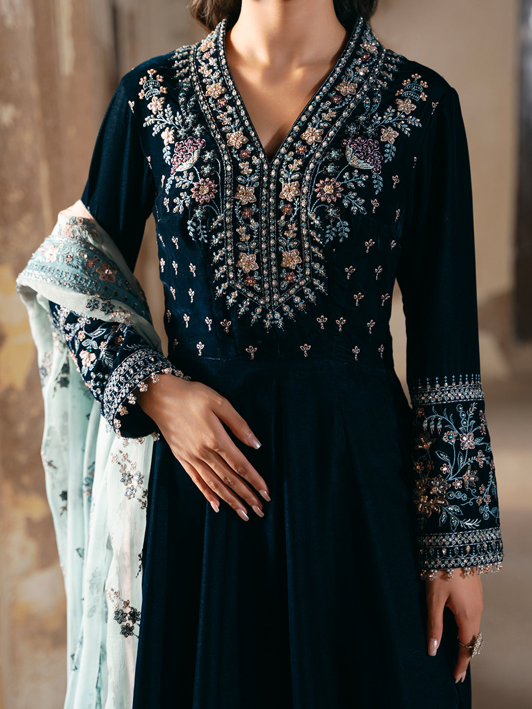 Flossie | Siara Velvet Formals | V-101 by Flossie - Designer Dress - Type: Ladies Clothes - Available at Libayah - 100% Original