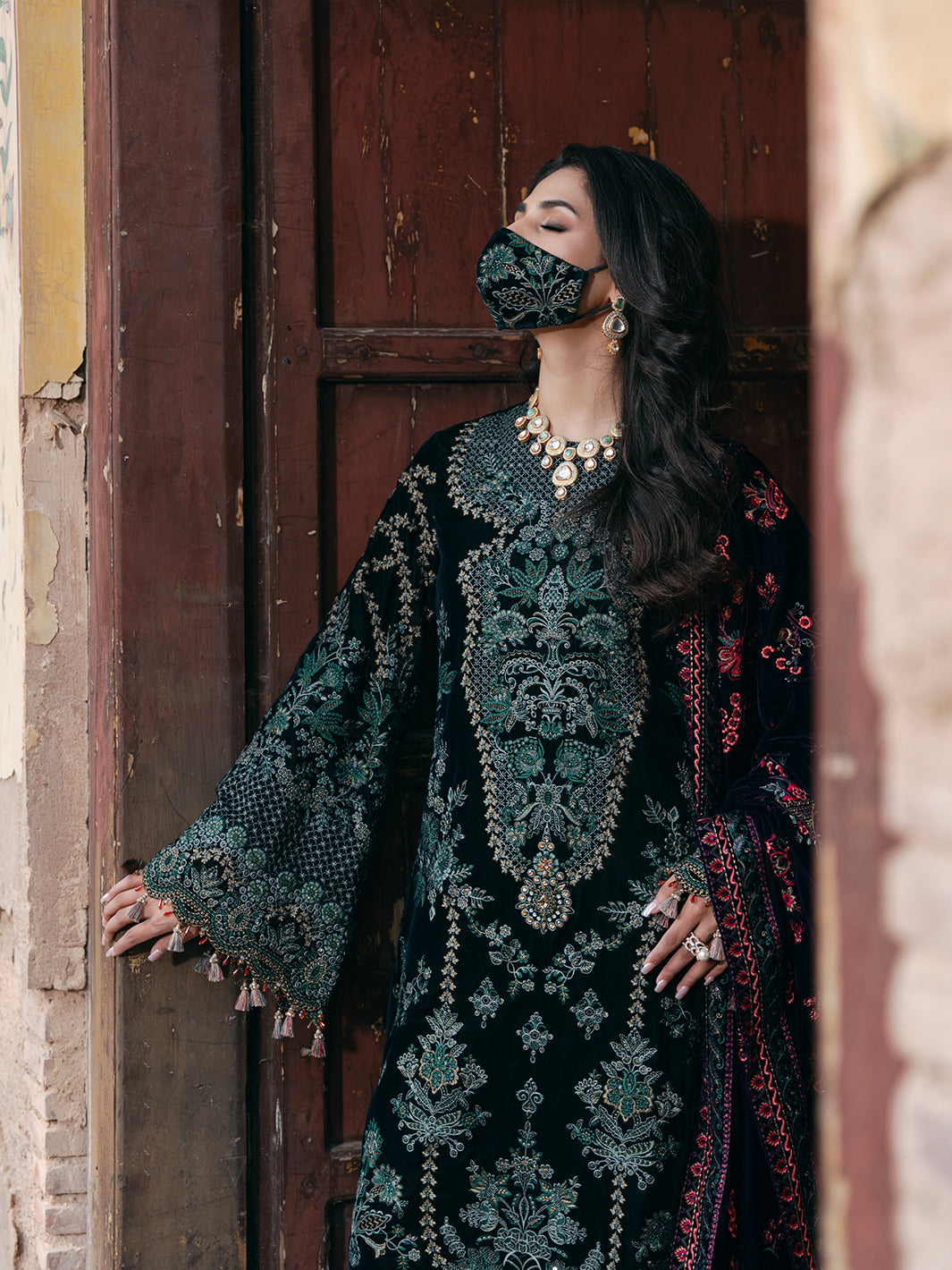 Flossie | Siara Velvet Formals | V-102 - A by Flossie - Designer Dress - Type: Ladies Clothes - Available at Libayah - 100% Original