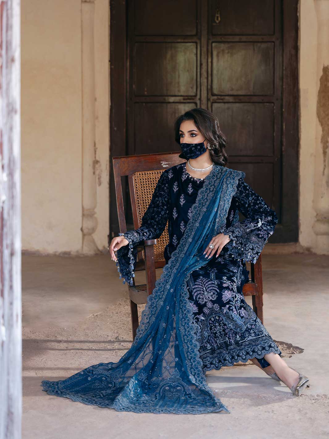 Flossie | Siara Velvet Formals | V-105 - A by Flossie - Designer Dress - Type: Ladies Clothes - Available at Libayah - 100% Original