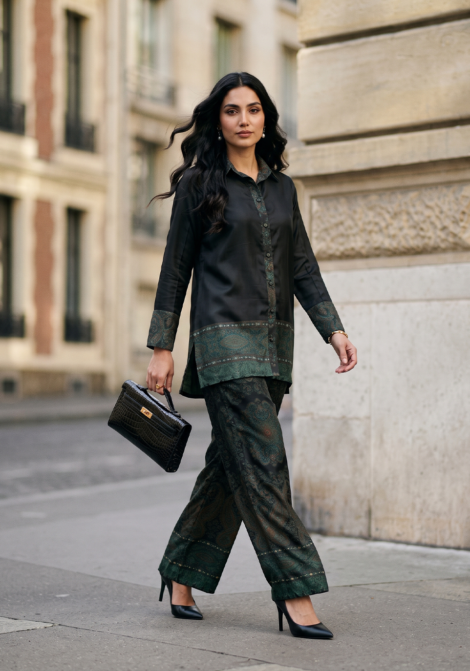Zarqash | Silk Edit 26 | VERDANT REVERIE by Zarqash - Designer Dress  - Type : Ladies Clothes - Available at Libayah - 100% Original 