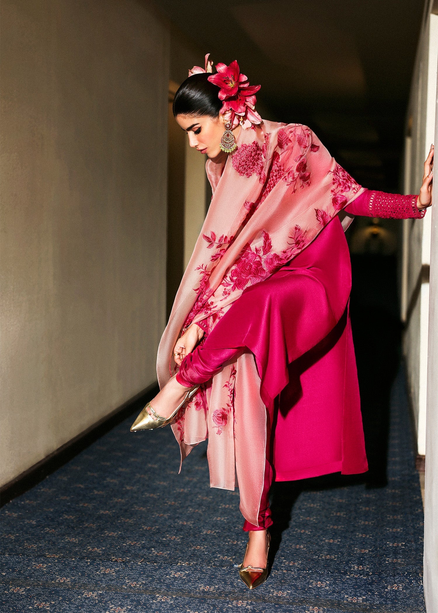 Hussain Rehar | The Scent Luxury Pret 25 | Fusche by Hussain Rehar - Designer Dress  - Type : Ladies Clothes - Available at Libayah - 100% Original 