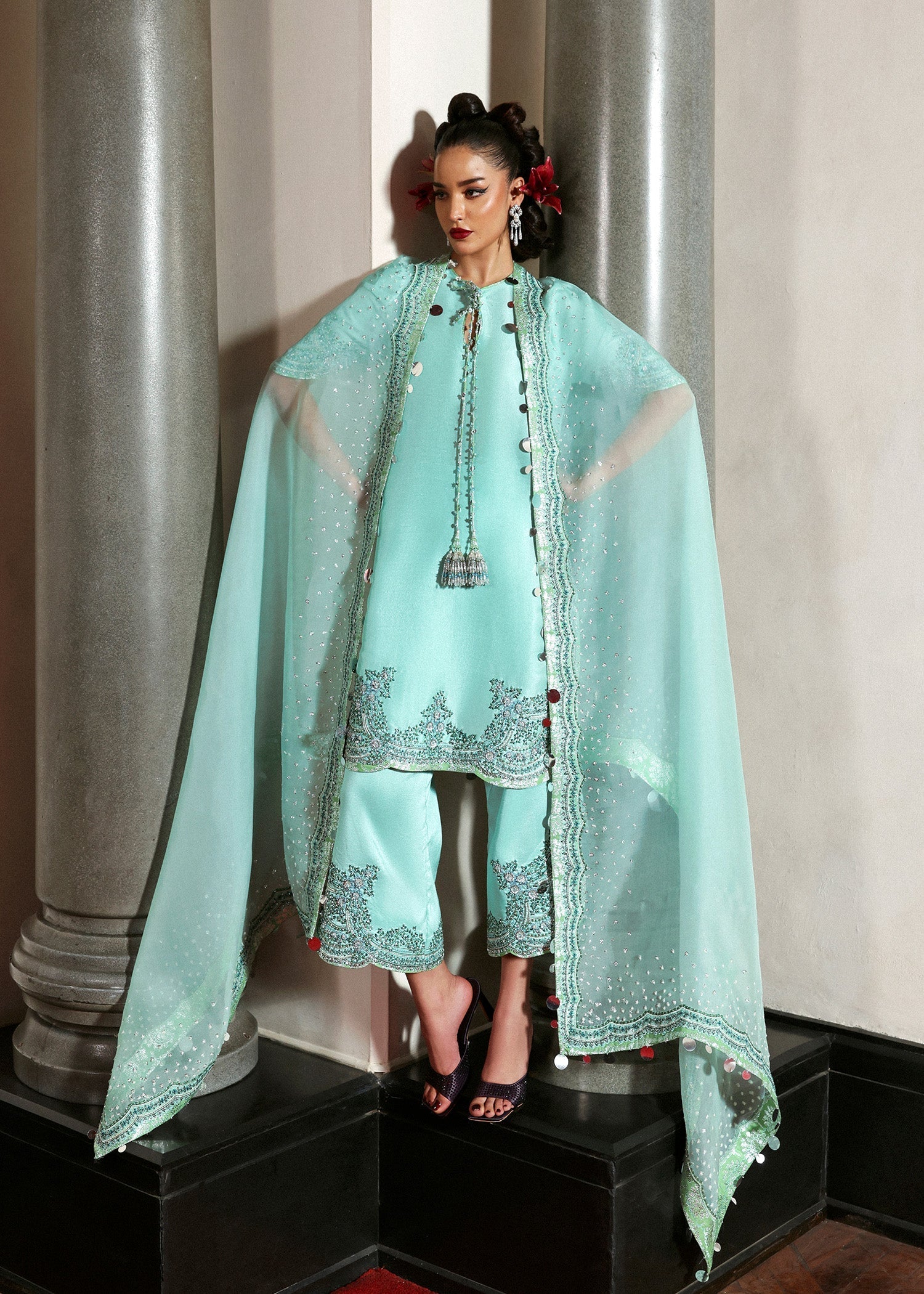 Hussain Rehar | The Scent Luxury Pret 25 | Mynt by Hussain Rehar - Designer Dress  - Type : Ladies Clothes - Available at Libayah - 100% Original 