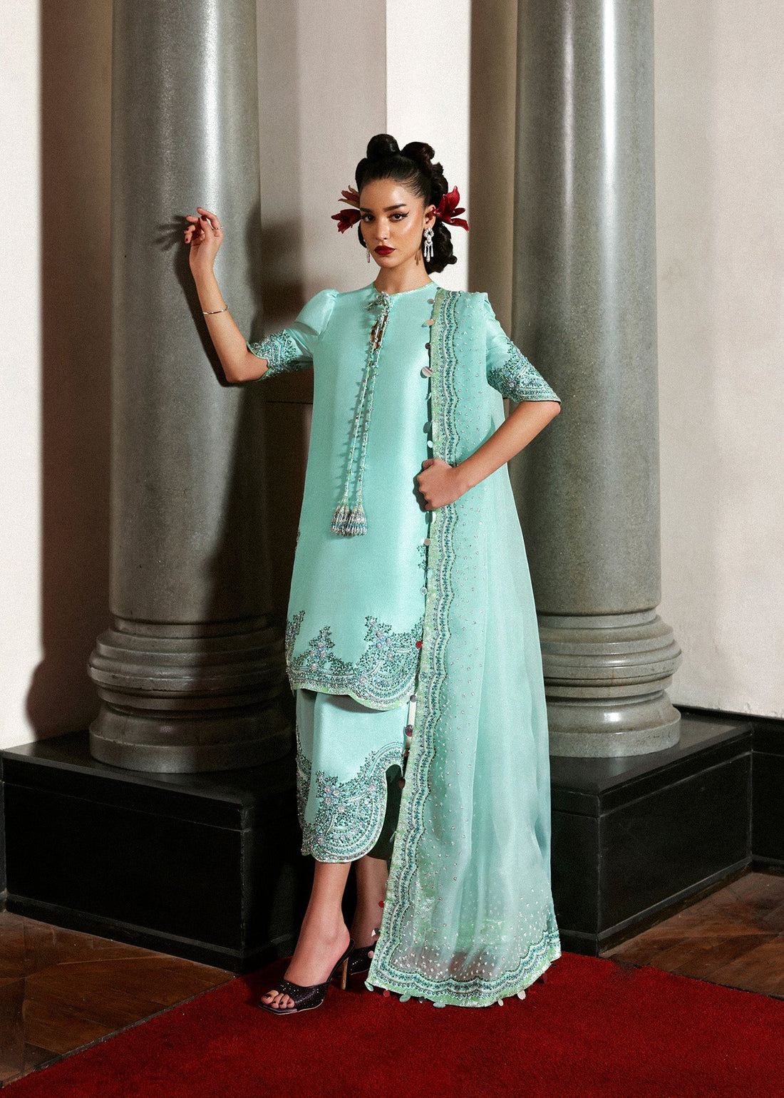 Hussain Rehar | The Scent Luxury Pret 25 | Mynt by Hussain Rehar - Designer Dress  - Type : Ladies Clothes - Available at Libayah - 100% Original 