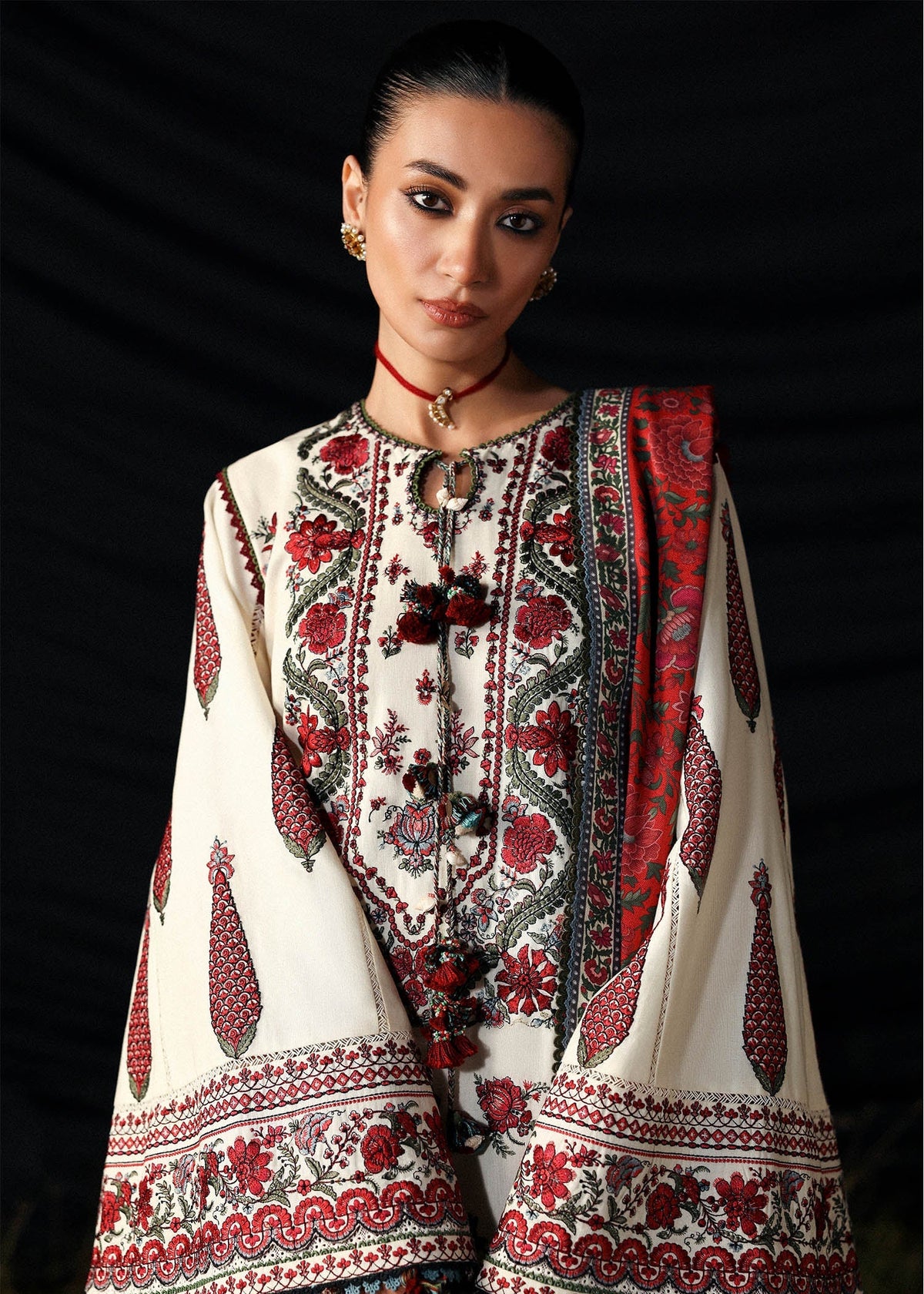 Hussain Rehar | Khaddar 25 | Gulban by Hussain Rehar - Designer Dress - Type : Ladies Clothes - Available at Libayah - 100% Original 