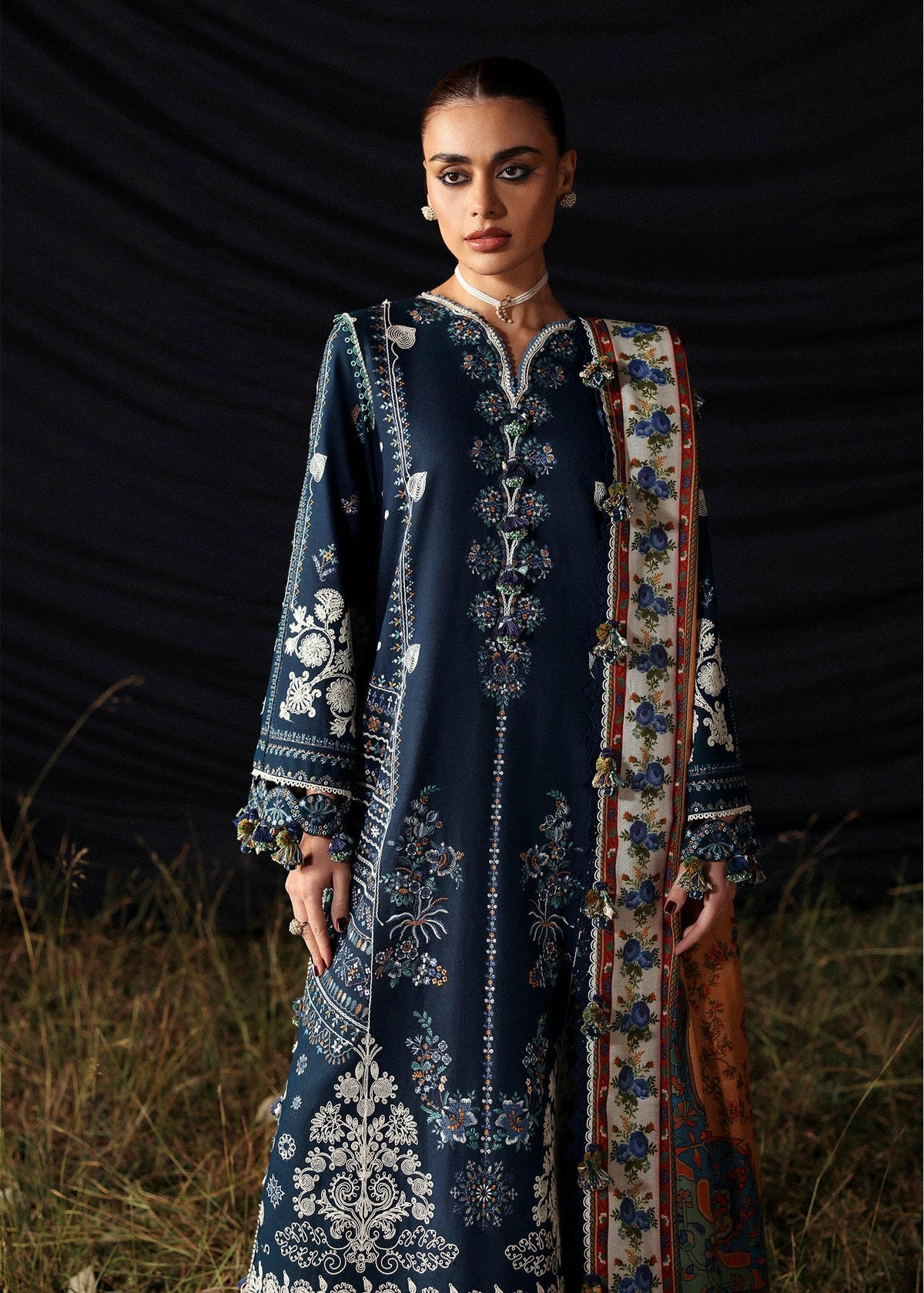 Hussain Rehar | Khaddar 25 | Chashm-e-Bahr by Hussain Rehar - Designer Dress - Type : Ladies Clothes - Available at Libayah - 100% Original 