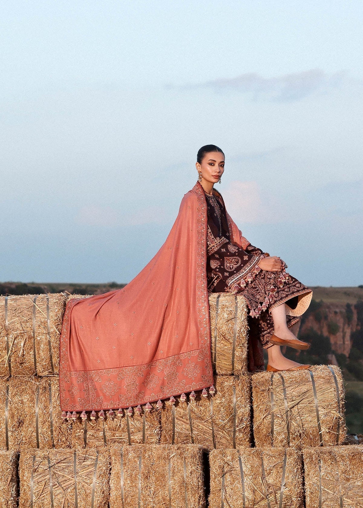 Hussain Rehar | Khaddar 25 | Nazneen by Hussain Rehar - Designer Dress - Type : Ladies Clothes - Available at Libayah - 100% Original 