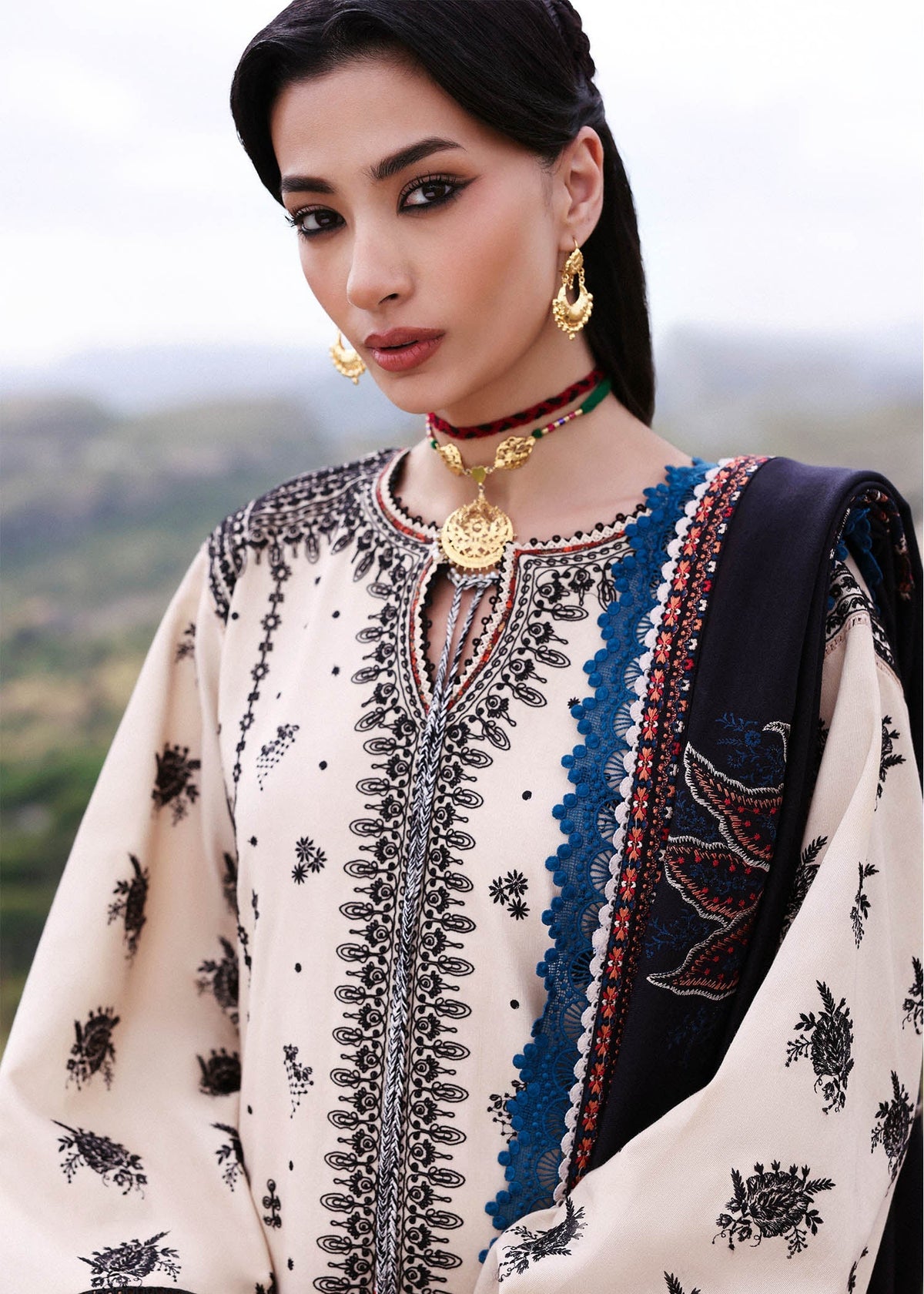 Hussain Rehar | Khaddar 25 | Dhanak by Hussain Rehar - Designer Dress - Type : Ladies Clothes - Available at Libayah - 100% Original 
