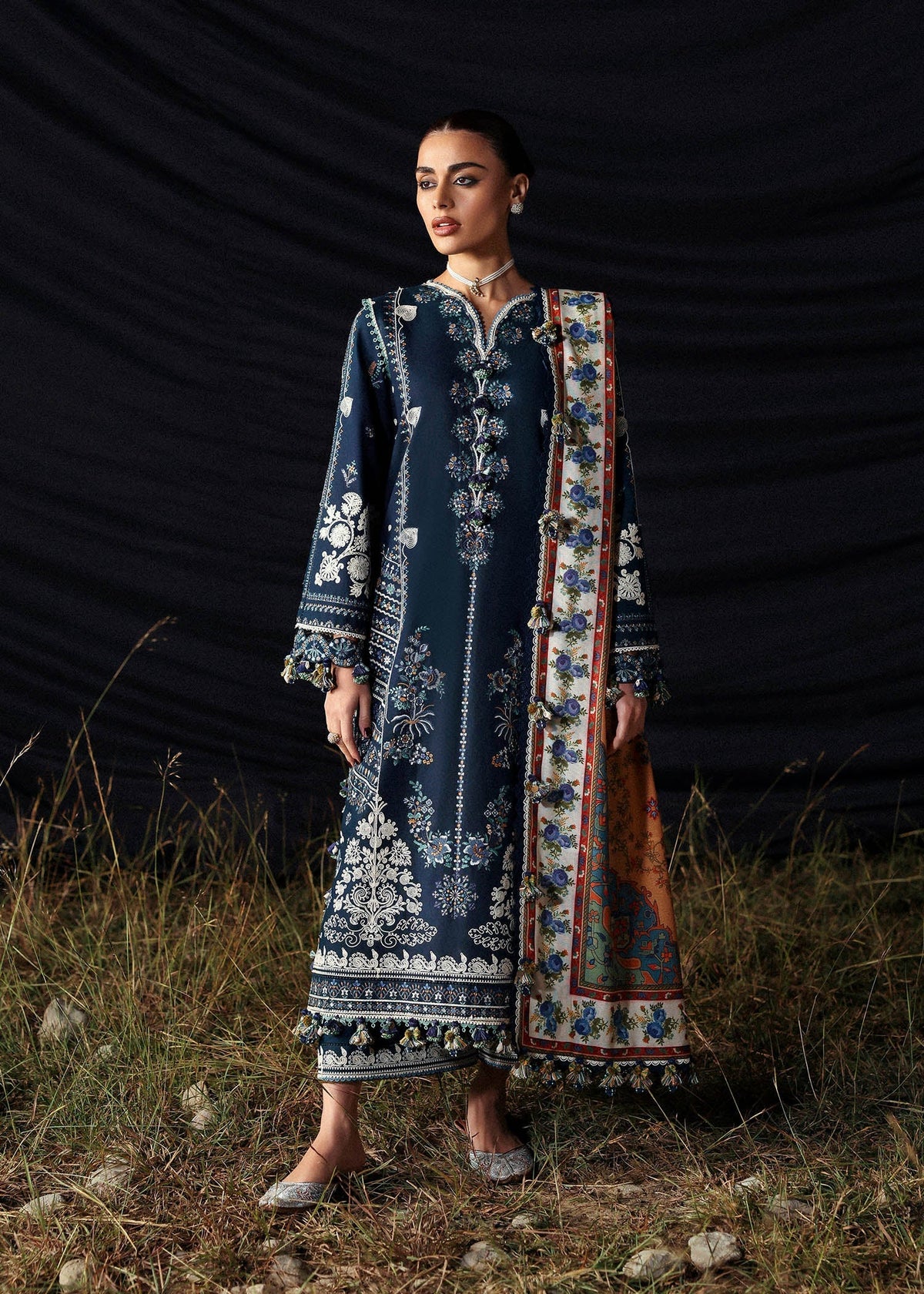 Hussain Rehar | Khaddar 25 | Chashm-e-Bahr by Hussain Rehar - Designer Dress - Type : Ladies Clothes - Available at Libayah - 100% Original 