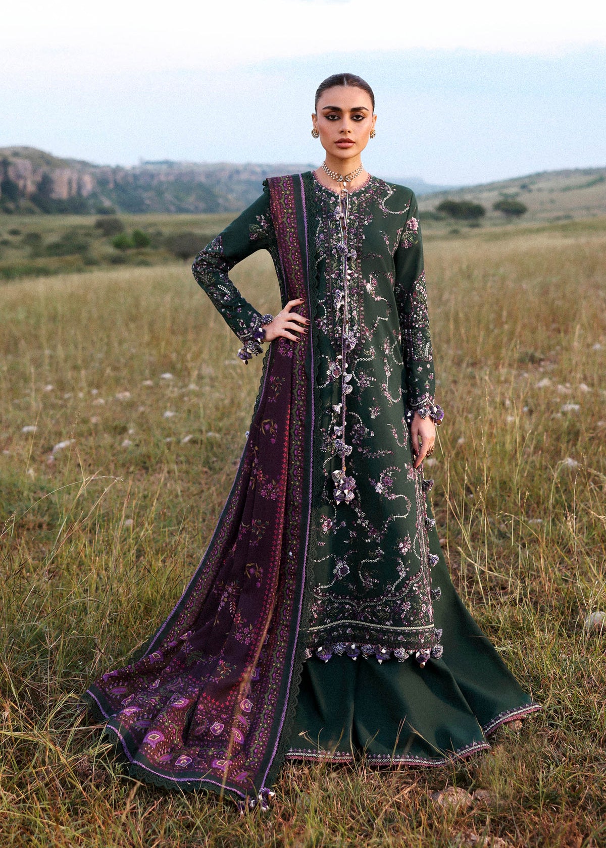 Hussain Rehar | Khaddar 25 | Gulbasi by Hussain Rehar - Designer Dress - Type : Ladies Clothes - Available at Libayah - 100% Original 