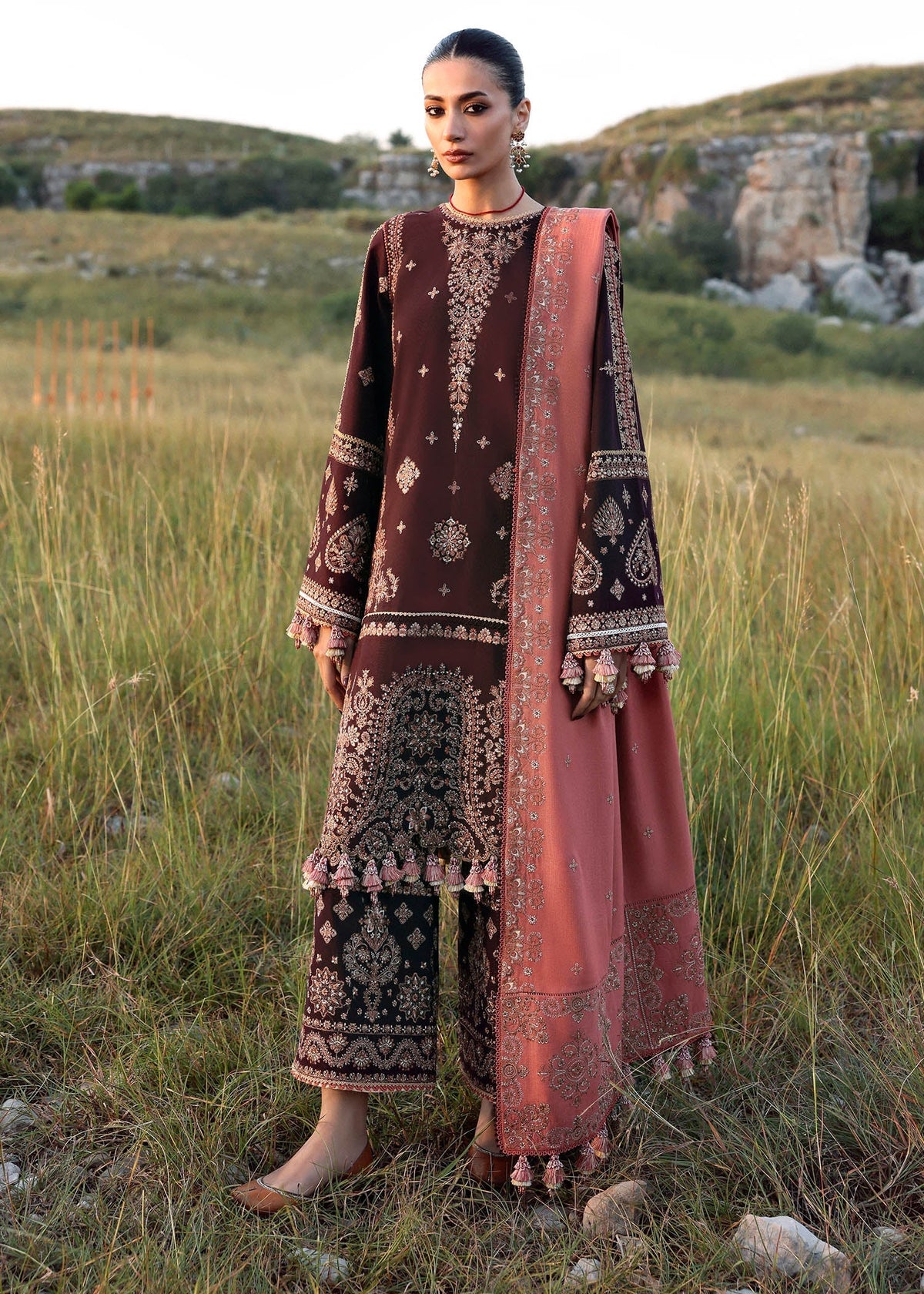 Hussain Rehar | Khaddar 25 | Nazneen by Hussain Rehar - Designer Dress - Type : Ladies Clothes - Available at Libayah - 100% Original 