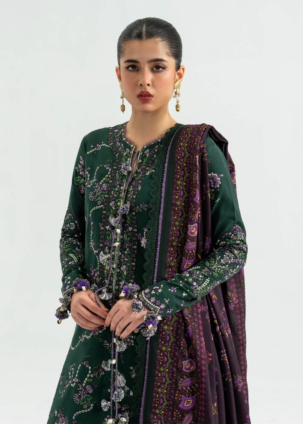 Hussain Rehar | Khaddar 25 | Gulbasi by Hussain Rehar - Designer Dress - Type : Ladies Clothes - Available at Libayah - 100% Original 