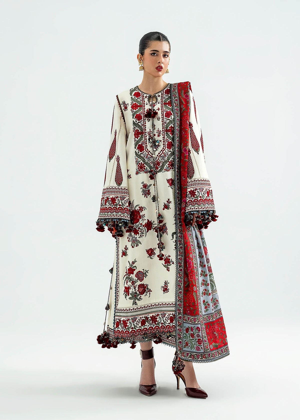 Hussain Rehar | Khaddar 25 | Gulban by Hussain Rehar - Designer Dress - Type : Ladies Clothes - Available at Libayah - 100% Original 